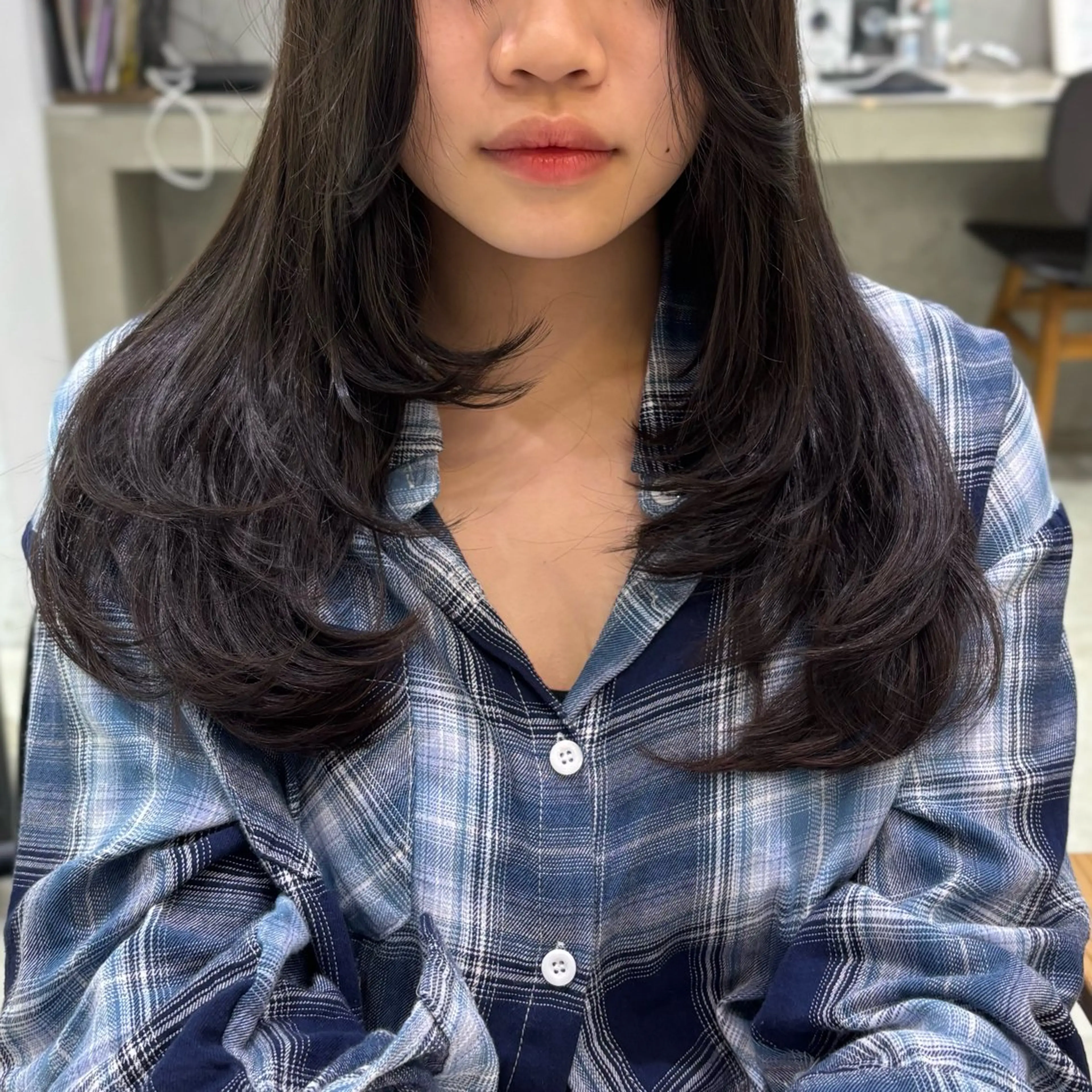 ロング カミヤ ミウのヘアスタイル