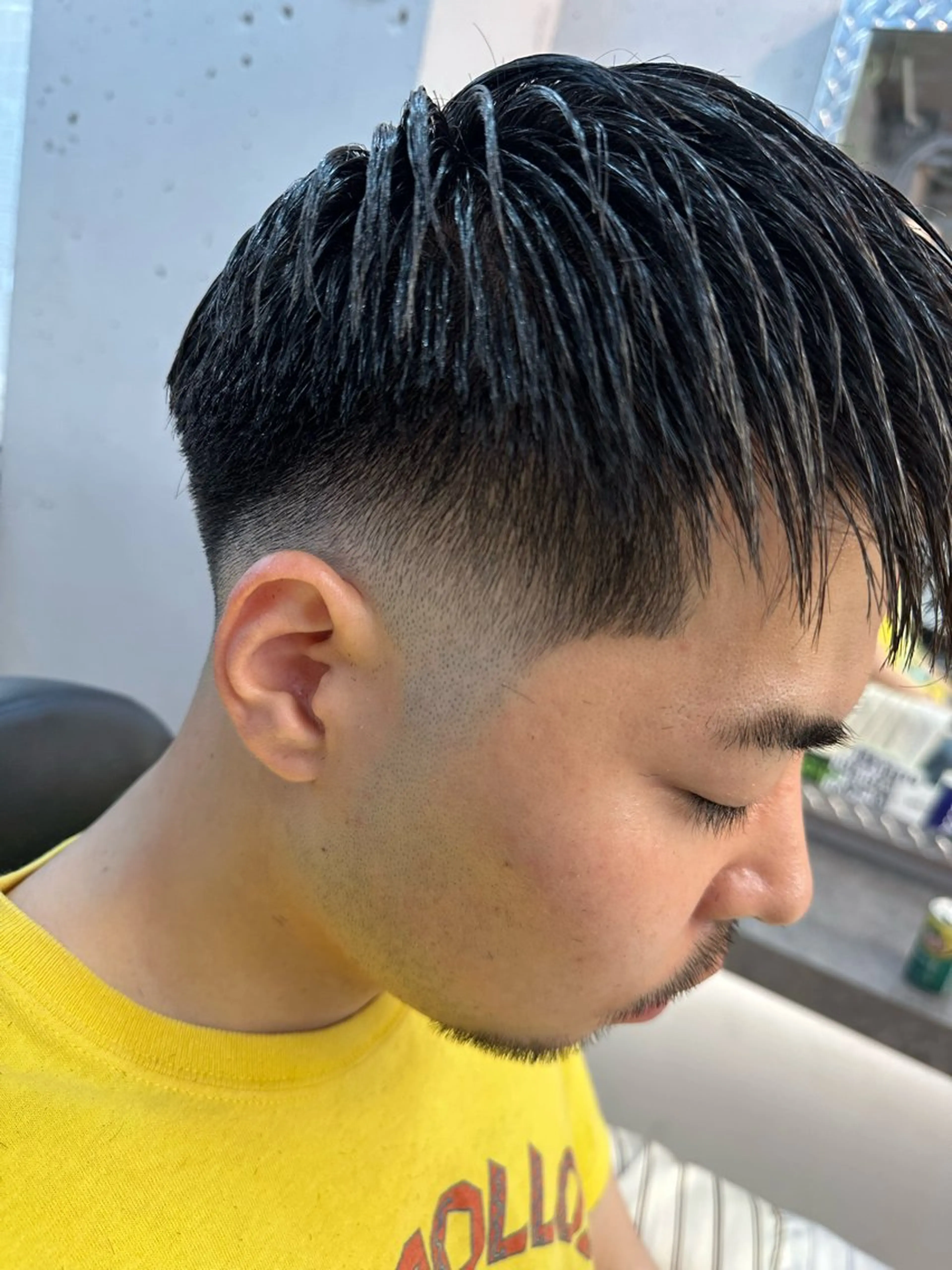 ショート メンズ フェードカット スキンフェード 天王寺メンズパーマ /マツムラミユウのヘアスタイル