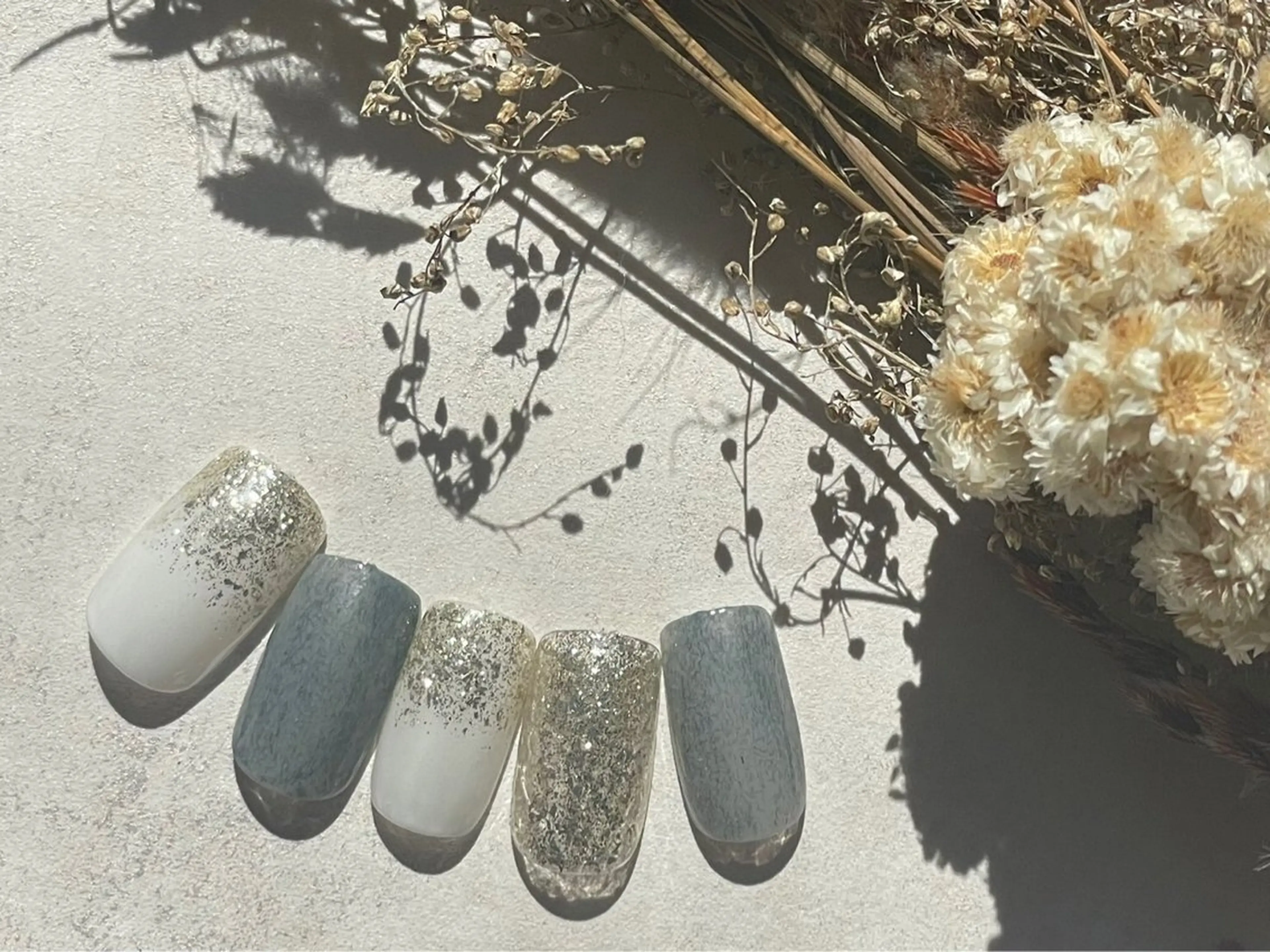 ネイル オーロラネイル フットネイル フレンチネイル ジェルネイル 韓国ネイル ハンドネイル kiki nail 二子玉川のネイルデザイン