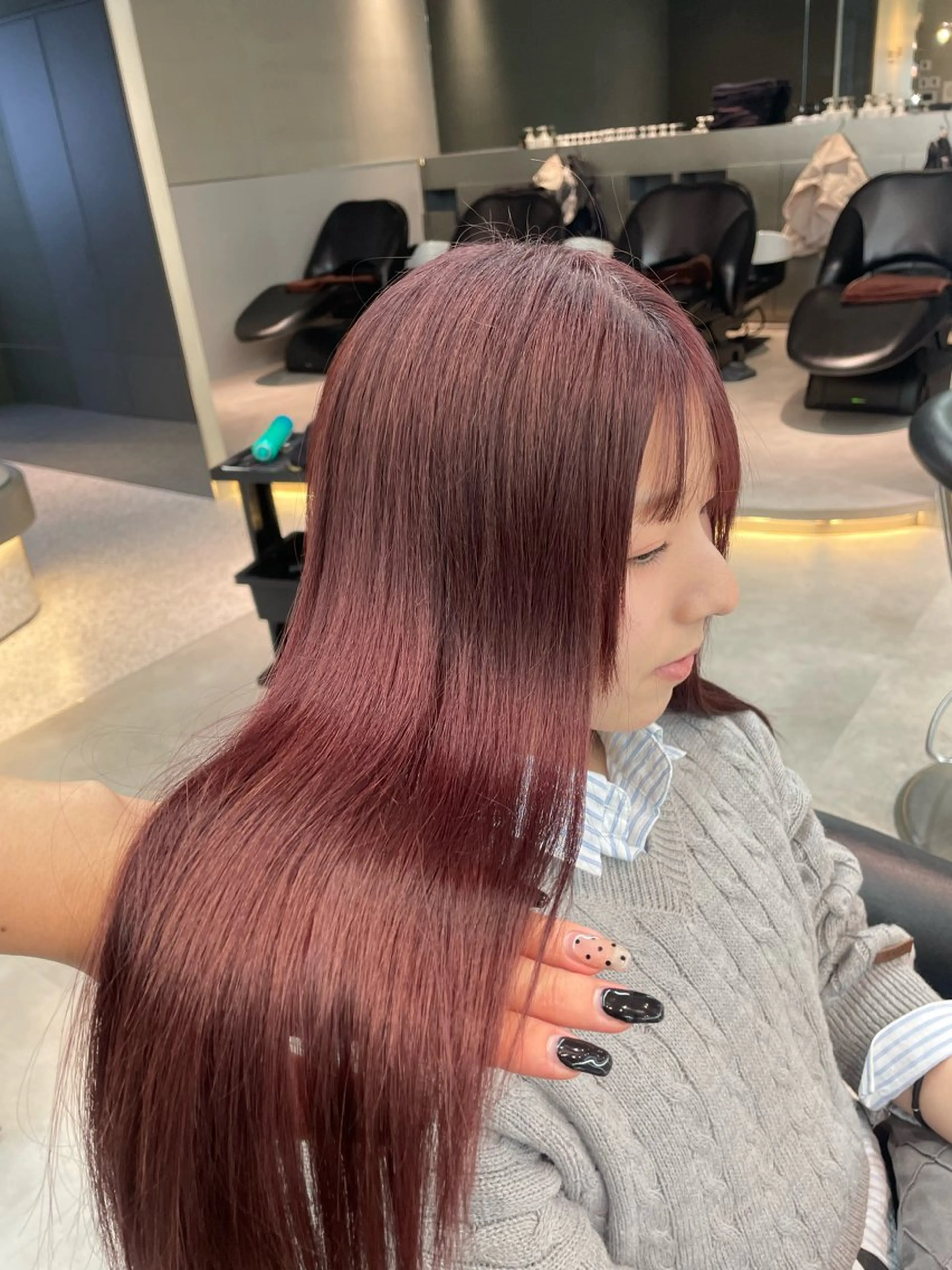 カラー ヘアカラー トリートメント ヘッドスパ ヘアセット 韓国ヘア/レイヤー Londエレンのヘアスタイル