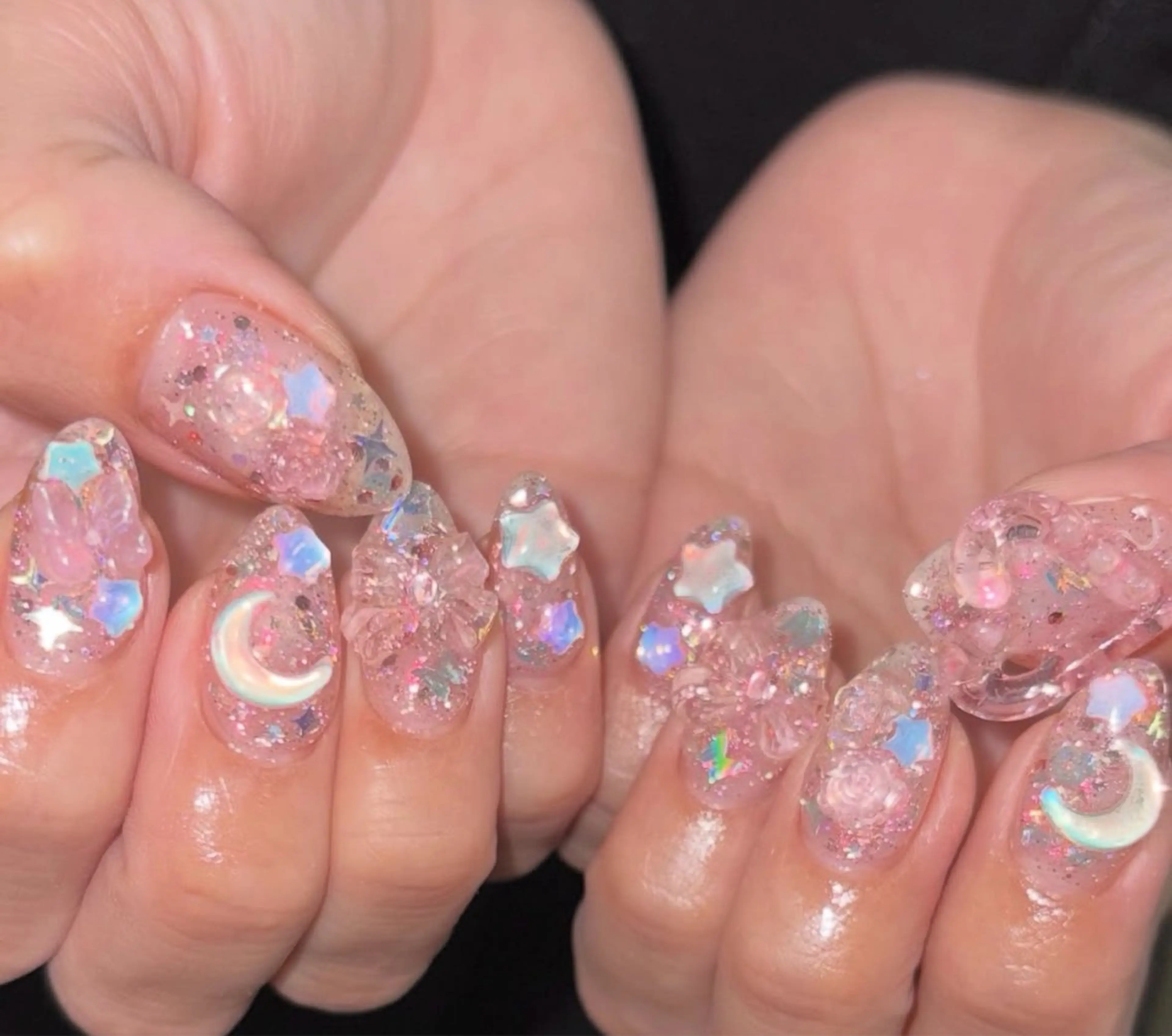 ネイル オーロラネイル フレンチネイル ジェルネイル 韓国ネイル マグネットネイル ハンドネイル Basic 川越のネイルデザイン