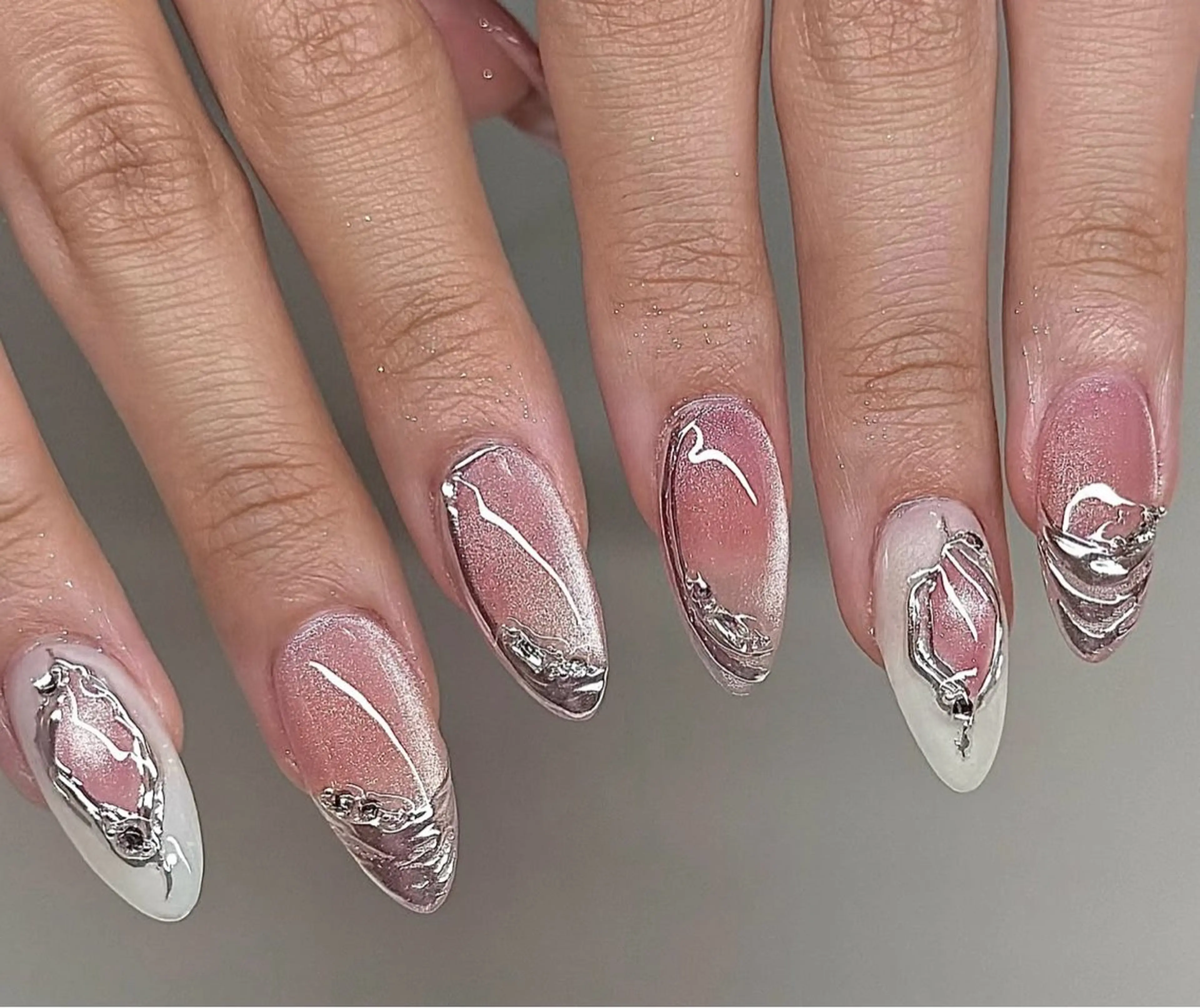 ネイル 韓国ネイル 持ち込み ニュアンスネイル ネイルチップ ハンドネイル TABI ANA.CHUOのネイルデザイン