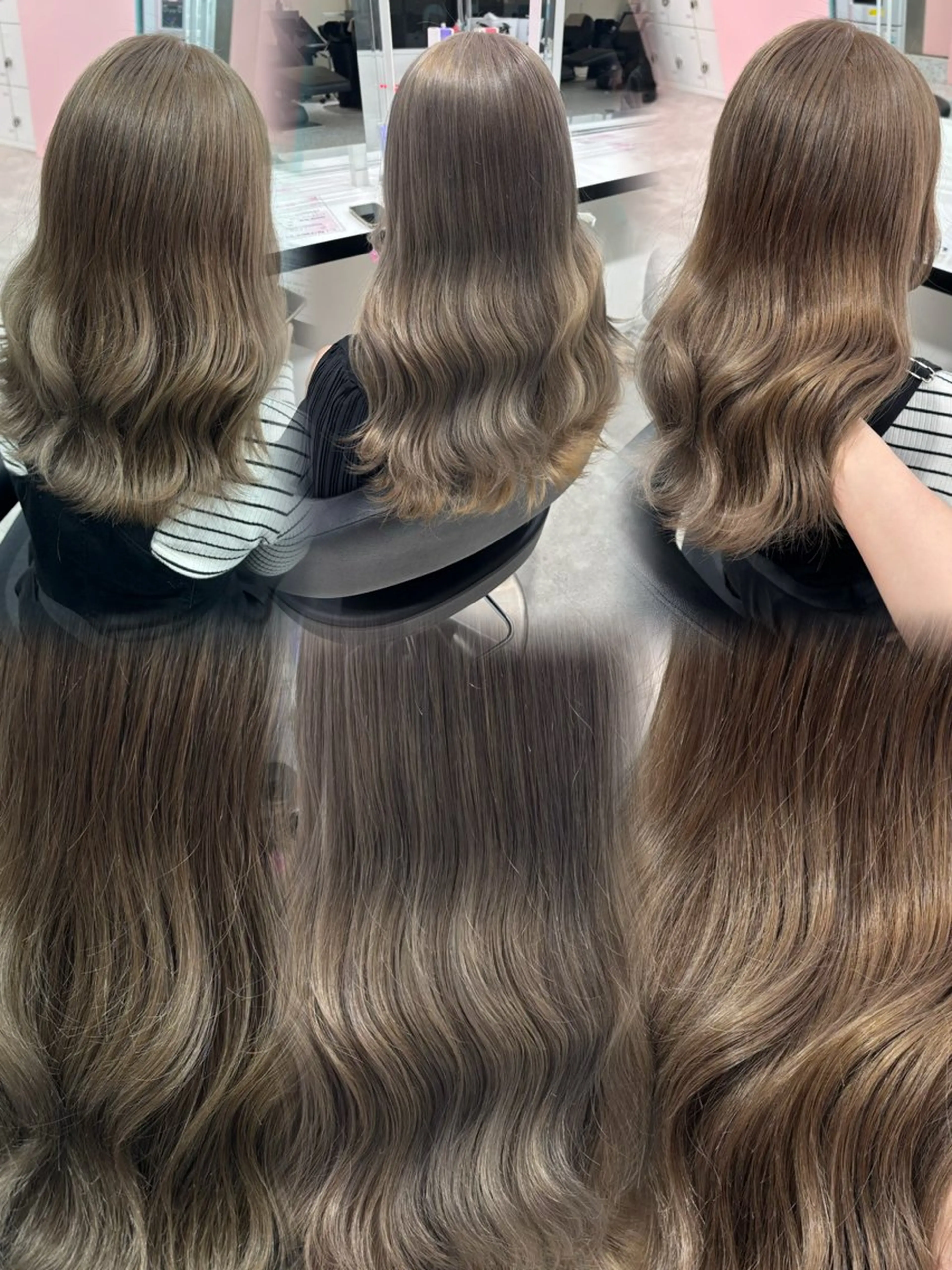 ロング ヘアカラー トリートメント 艶髪ハイトーンカラー 渋谷🎀ririkaのヘアスタイル