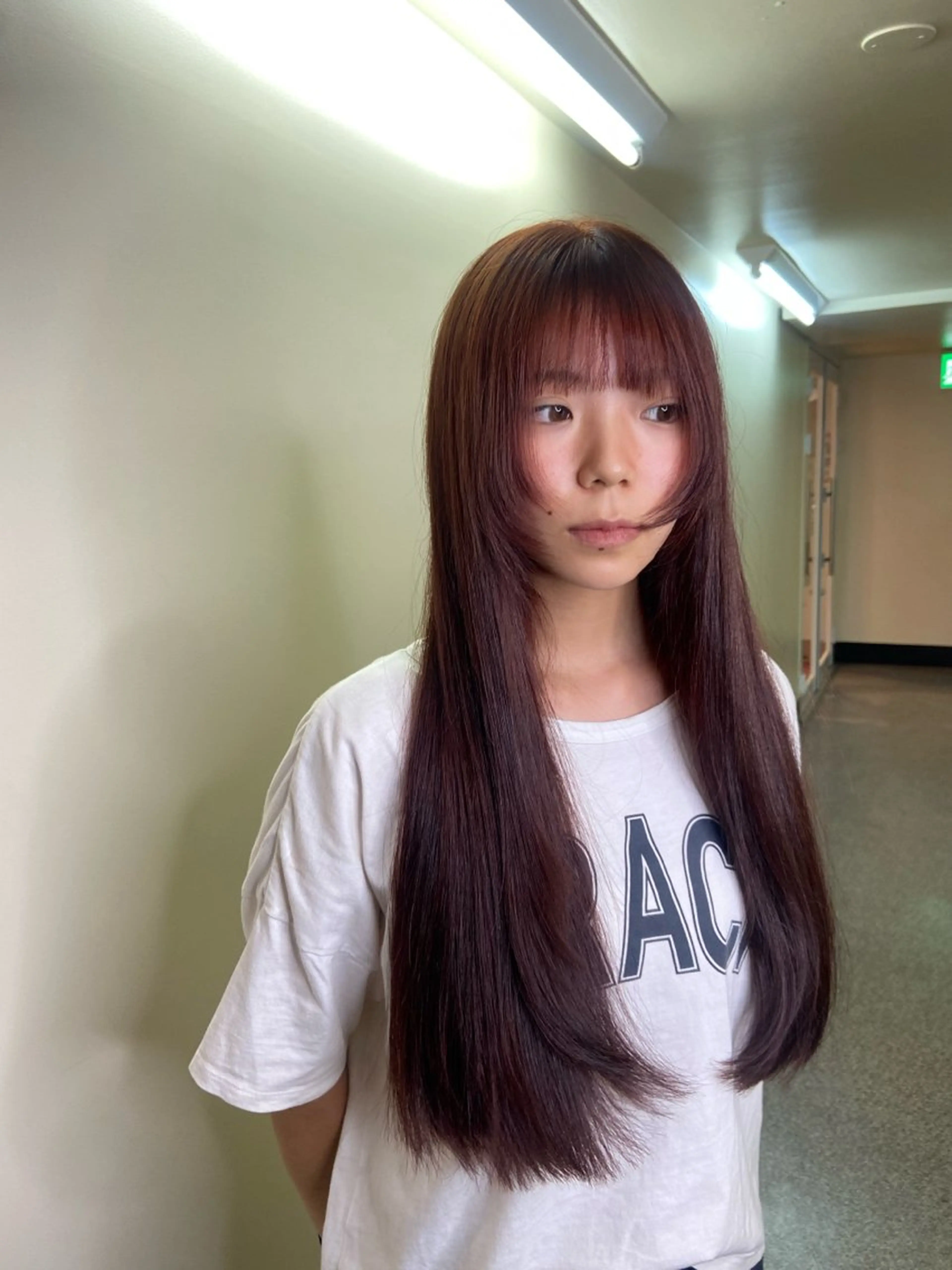 カラー レッドカラー モデル募集💚 Miyabi💚のヘアスタイル