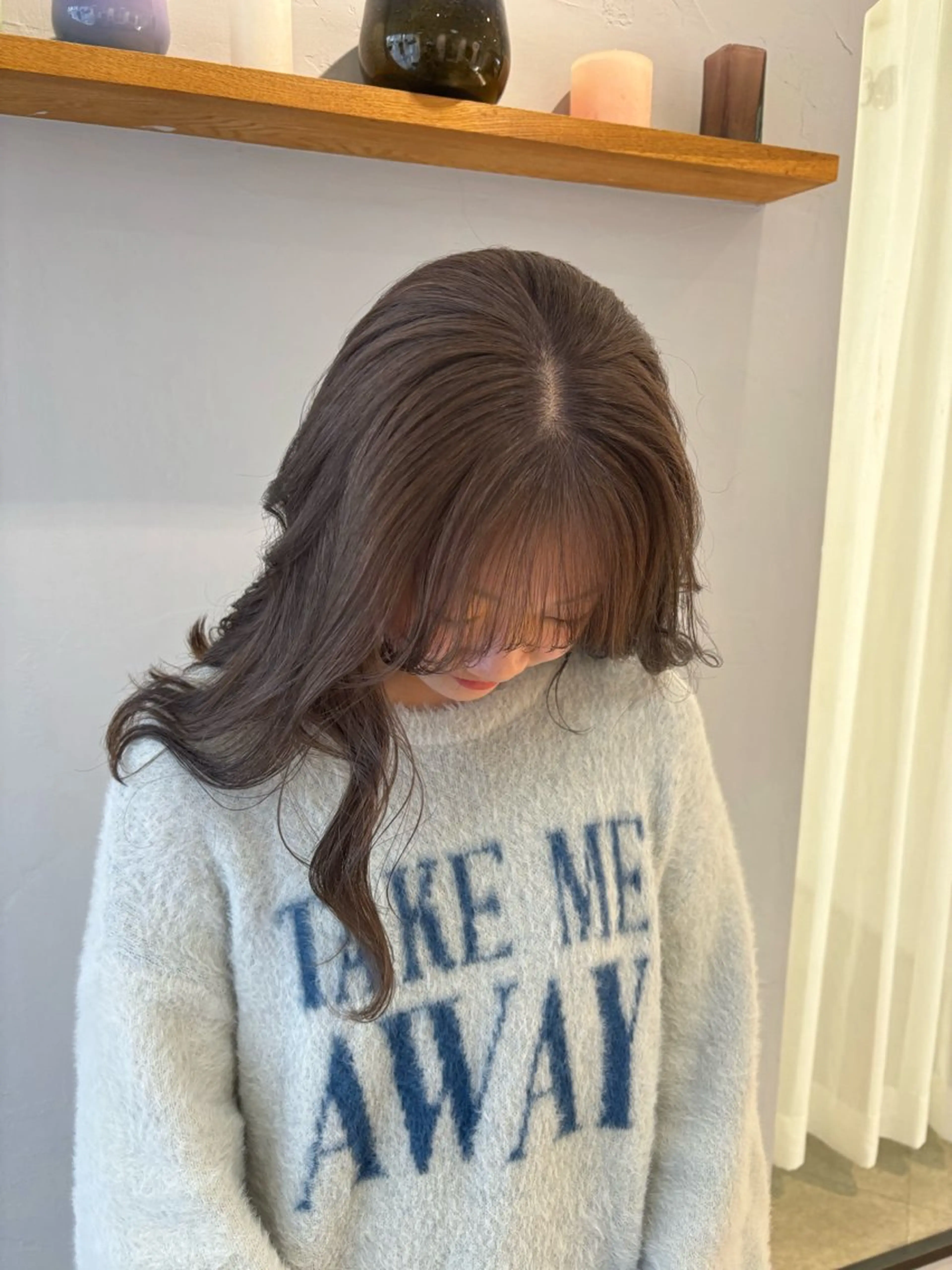 ミディアム カラー ヘアカラー トリートメント オリーブ/縮毛♡ Natsuno🩰のヘアスタイル