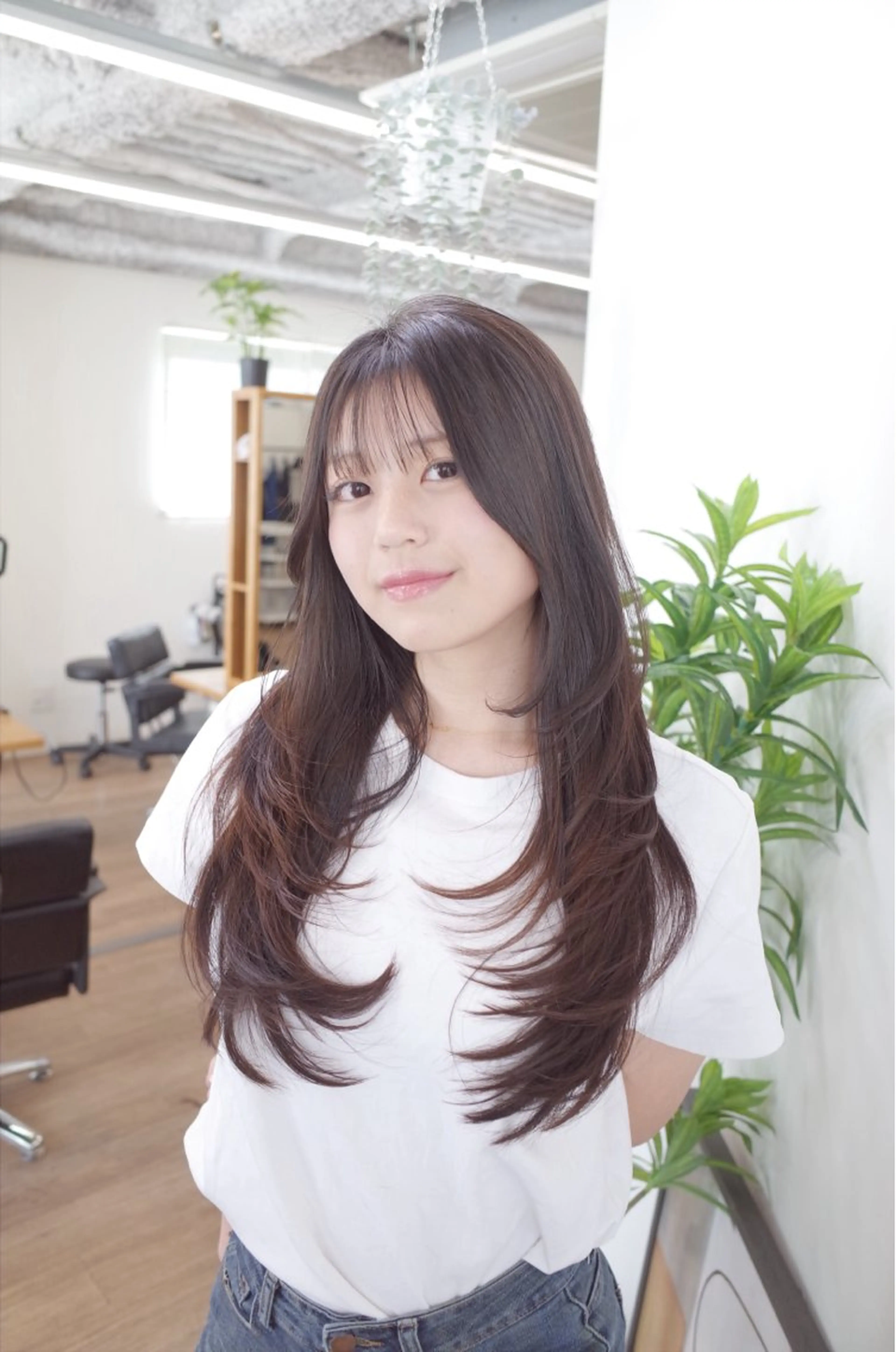 セミロング カラー レイヤーカット カット ヘアカラー トリートメント 渋谷レイヤーカット❌ 縮毛矯正専門/武田涼のヘアスタイル