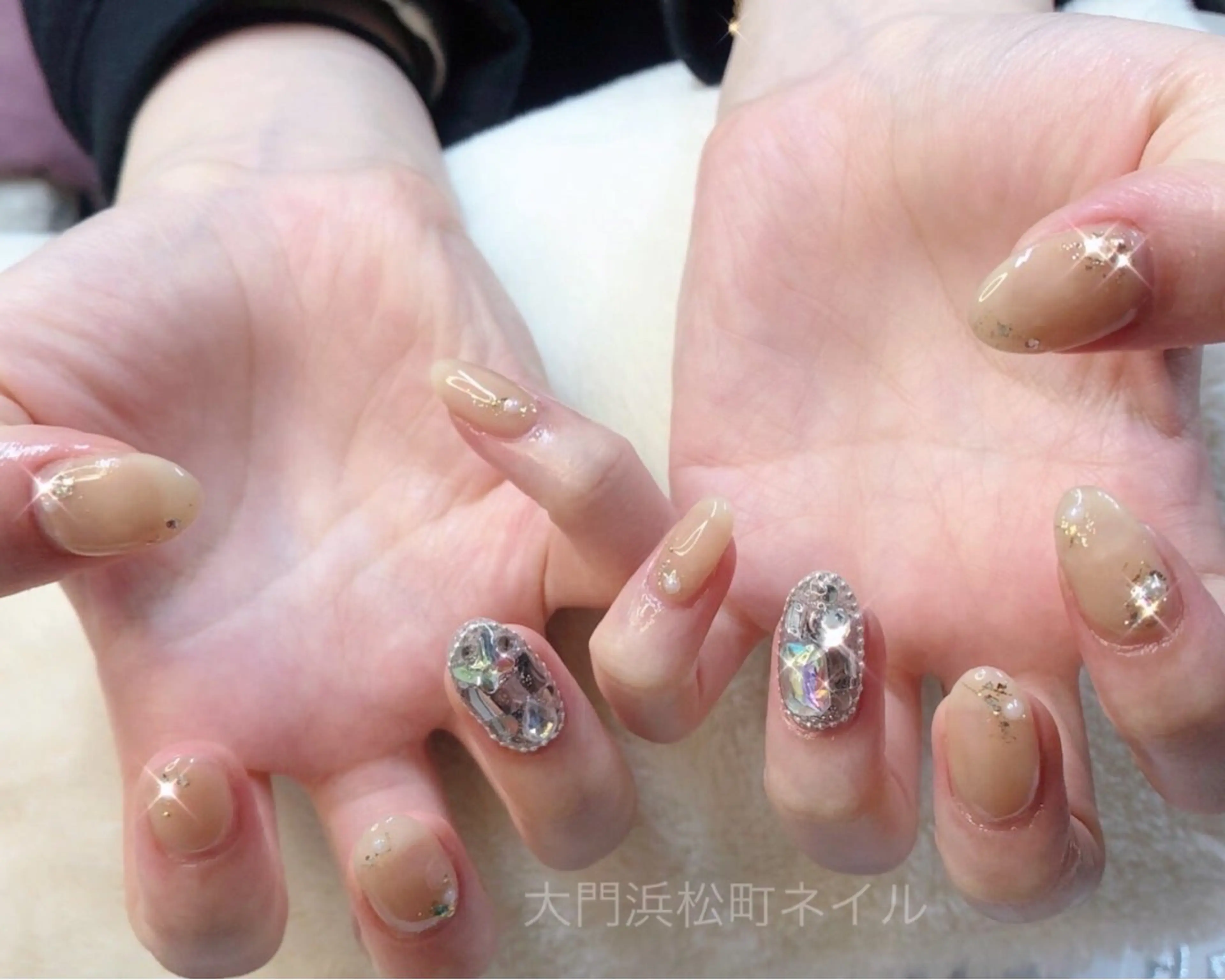 ネイル フレンチネイル ガラスフレンチ マグネットネイル マグネットフレンチ ミラーネイル ハンドネイル ハンドケア 大門浜松町 ネイルのネイルデザイン