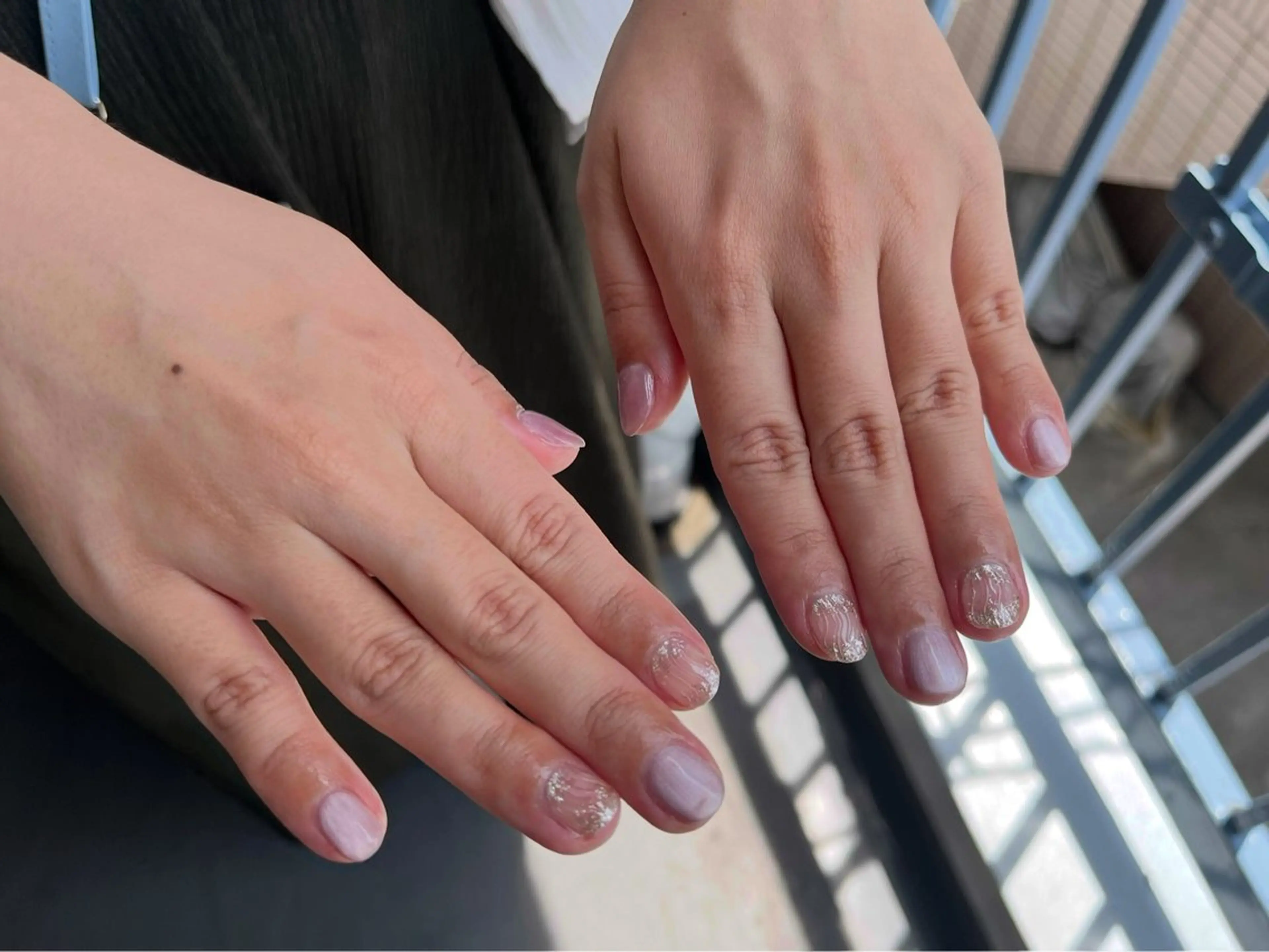 ネイル オーロラネイル フットネイル フレンチネイル ジェルネイル マグネットネイル kiki nail たまプラーザのネイルデザイン