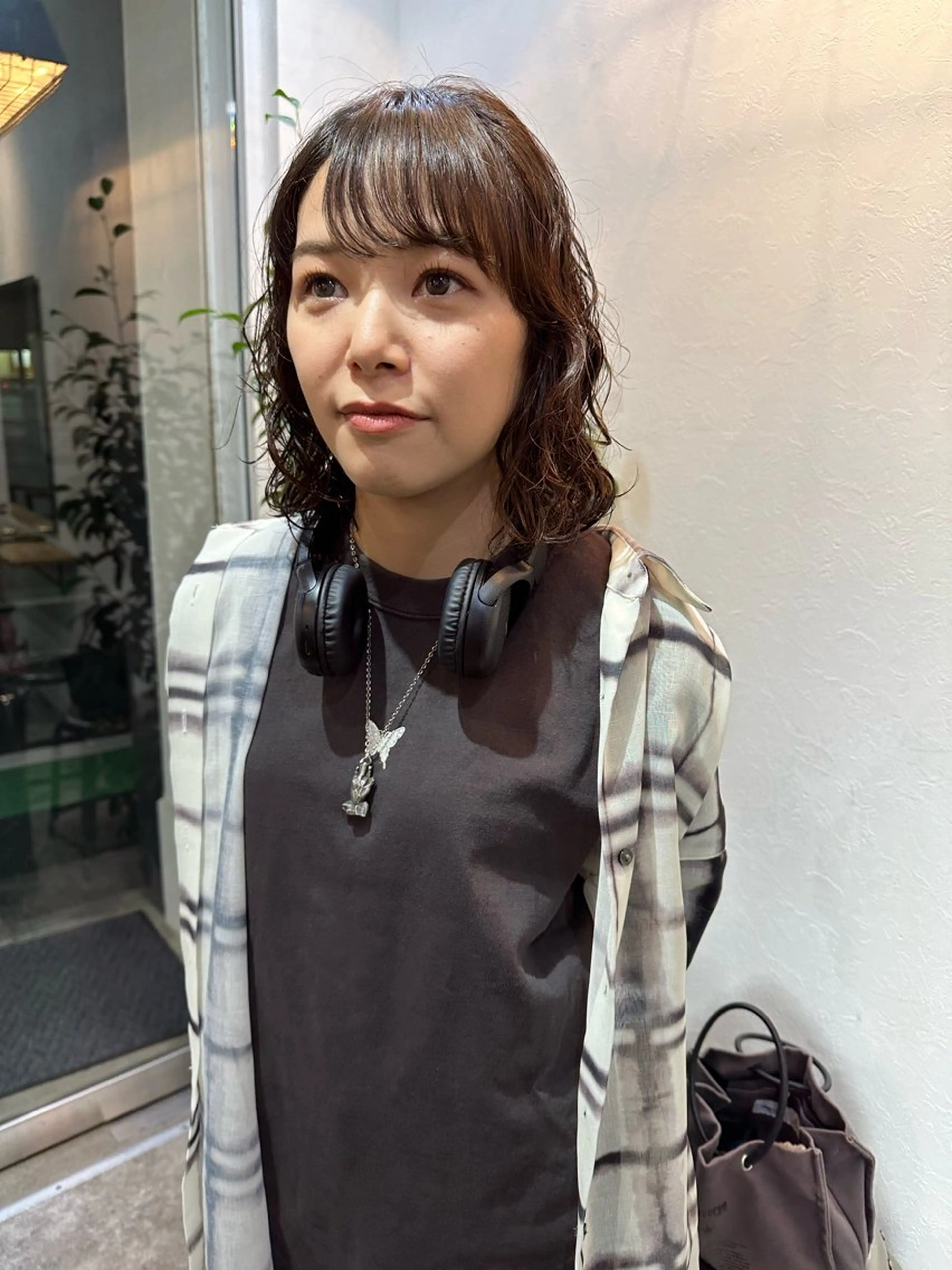 ミディアム カラー パーマ ミディアムパーマ カット ヘアカラー パーマ トリートメント パーマ/透明感カラー /ボブ/吉田一生のヘアスタイル