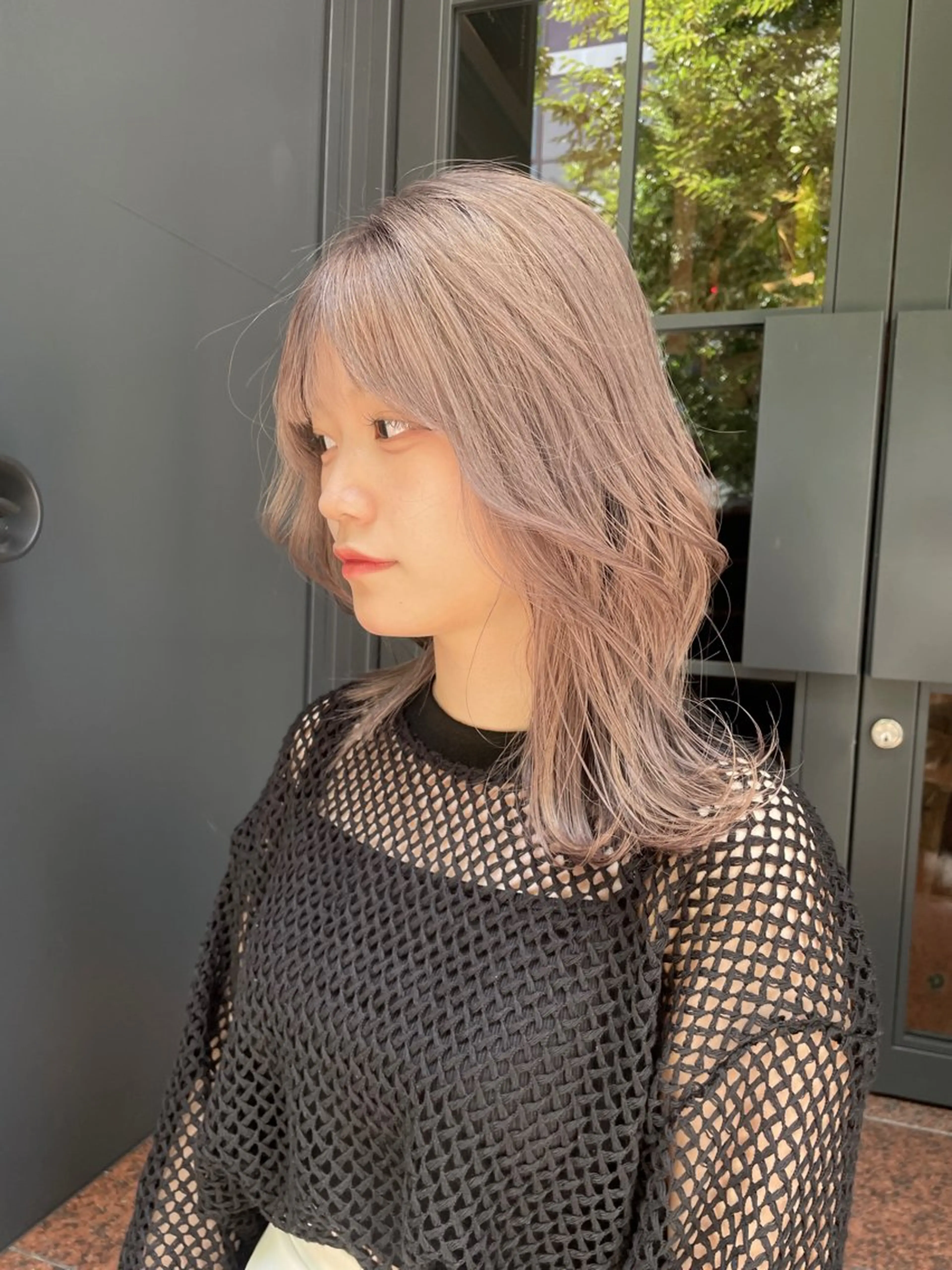 ミディアム ヘアカラー トリートメント カラー指名No.1 土井新治❄️のヘアスタイル