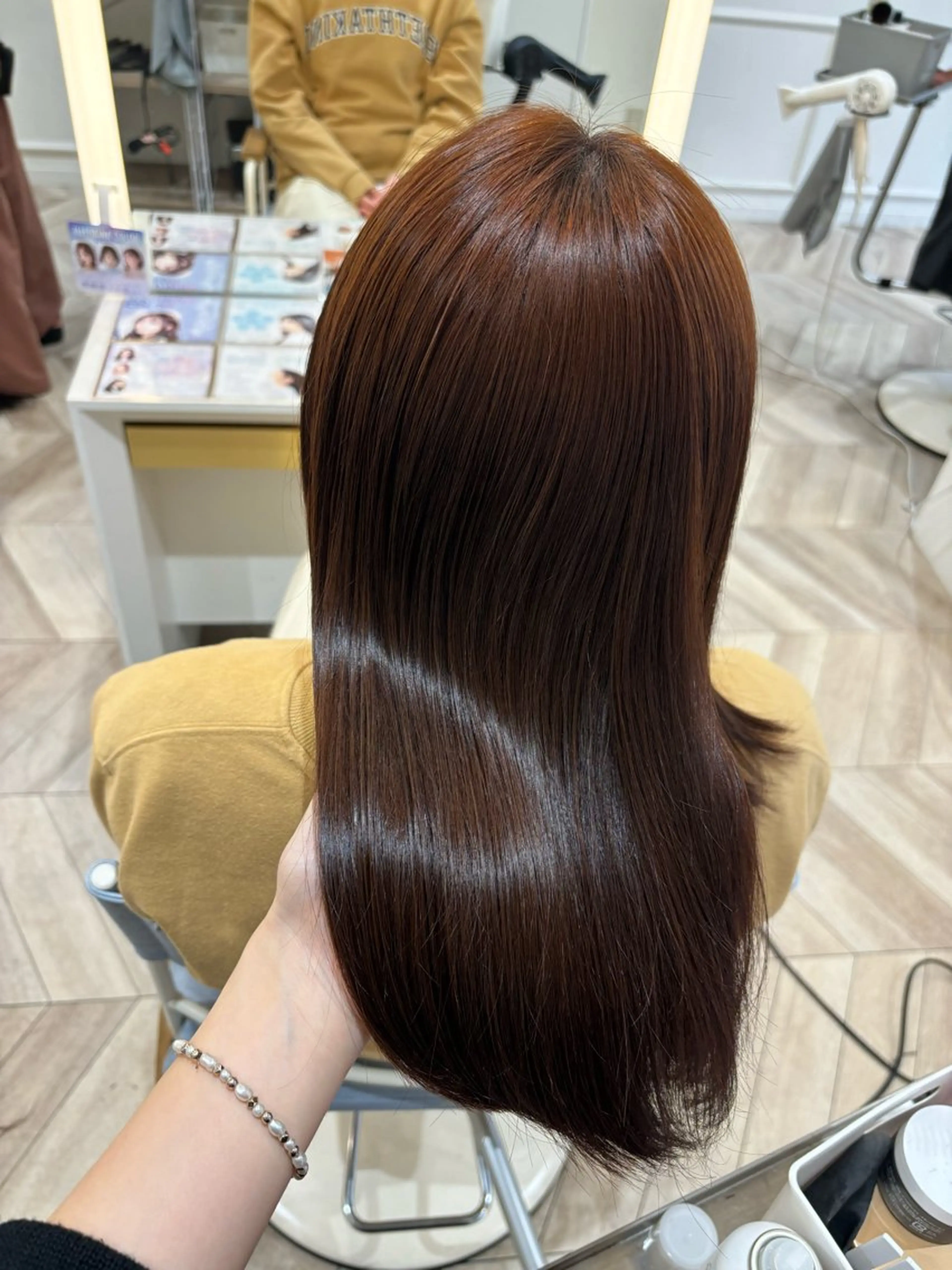 ロング カラー オレンジ ヘアカラー 💐レイヤー/透明感 カラー💐智口彩香のヘアスタイル