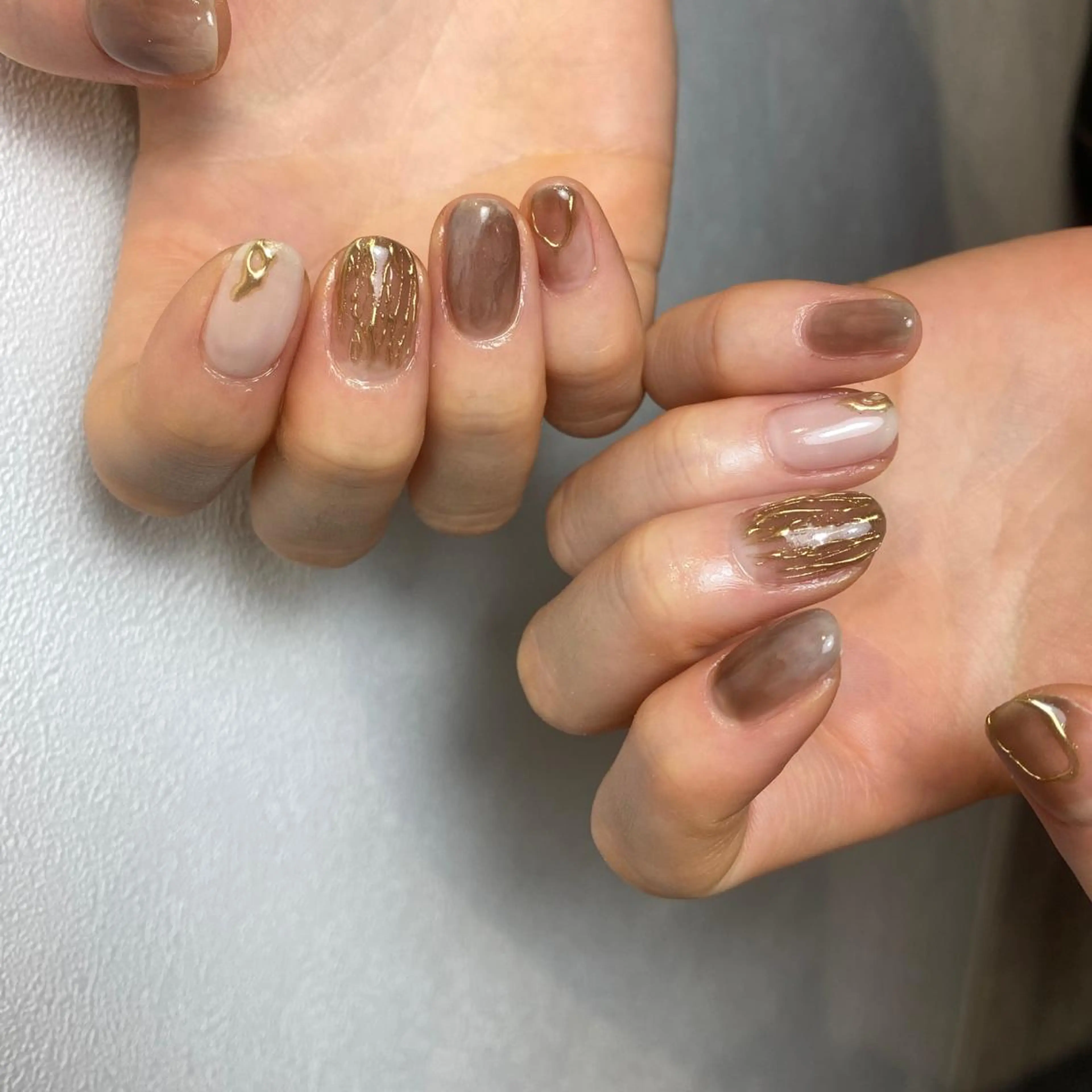 ネイル ハンドネイル NINEnami ニュアンスネイルのネイルデザイン