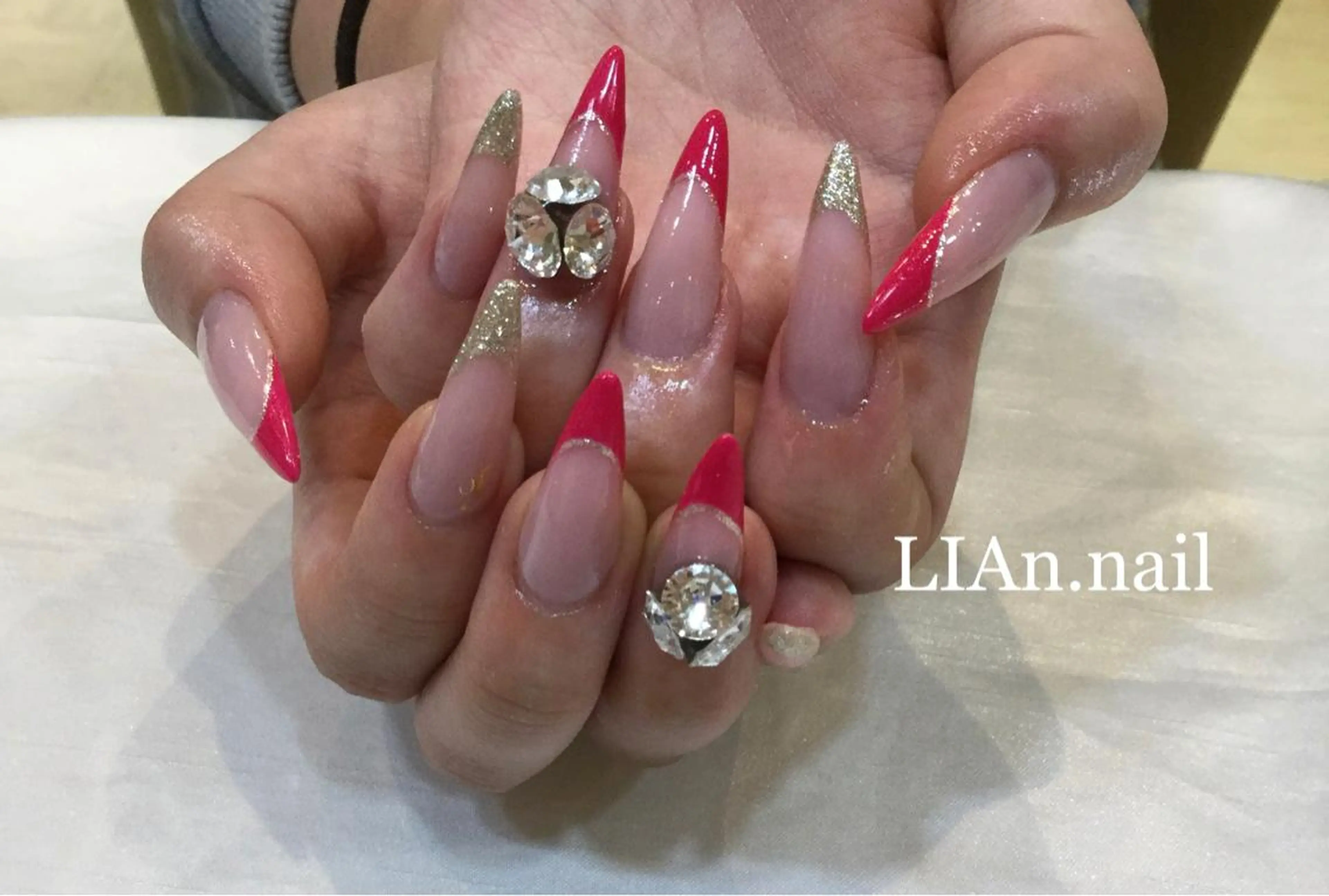 ネイル フレンチネイル スカルプネイル Lian nailのネイルデザイン