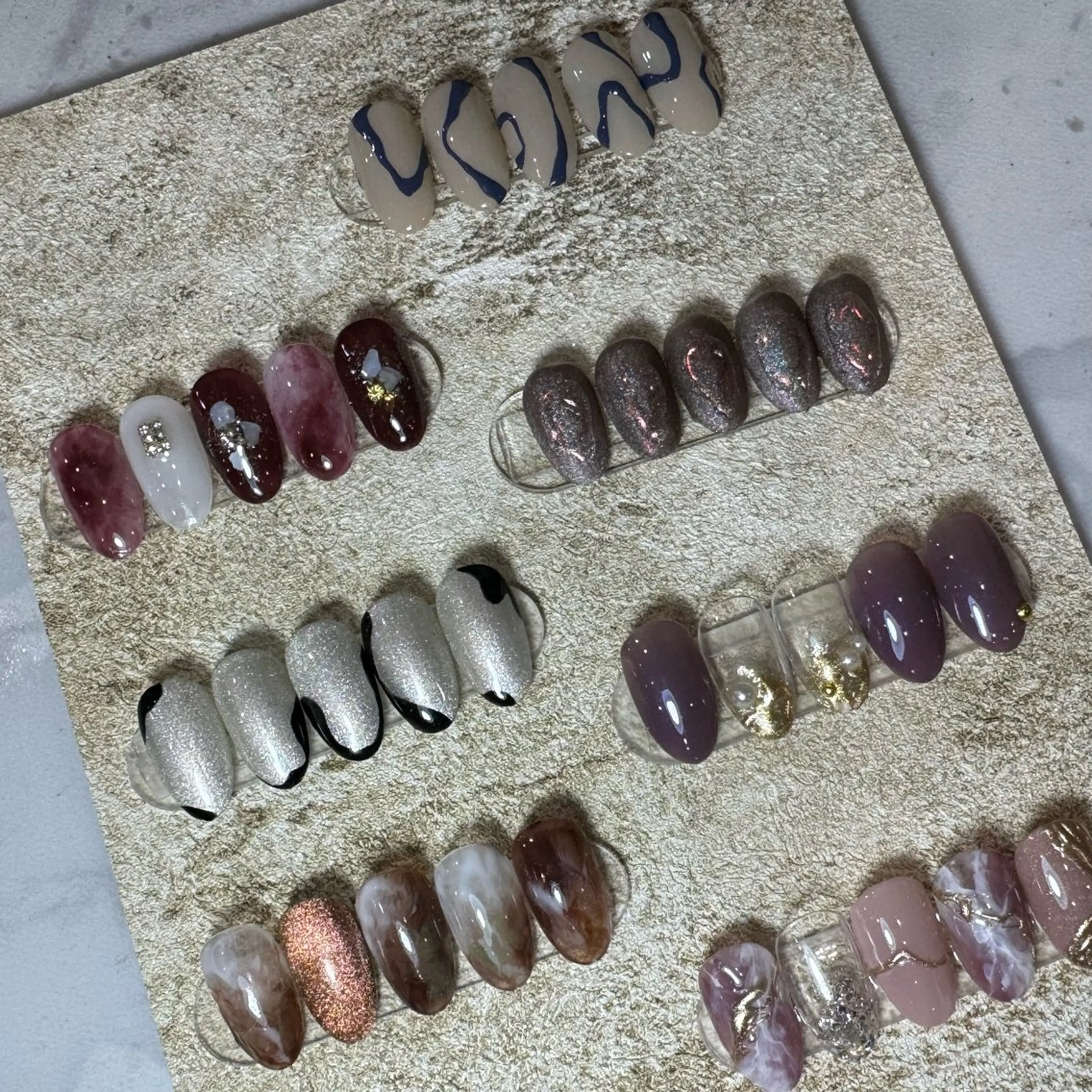 ネイル アートネイル フラッシュネイル フレンチネイル ジェルネイル ガラスフレンチ You&Me Yukiのネイルデザイン