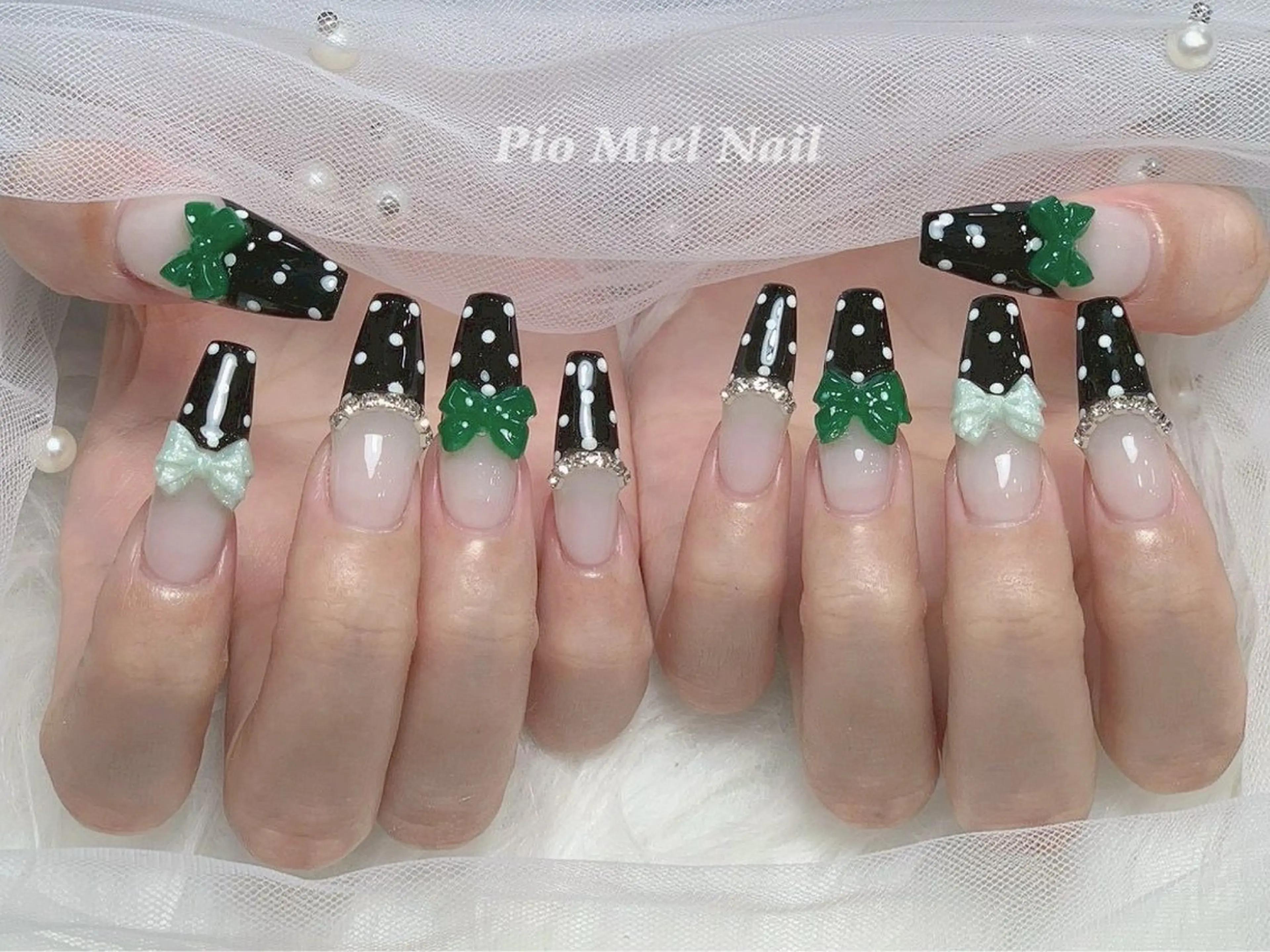 ネイル ハンドネイル HANA 長さだしのネイルデザイン