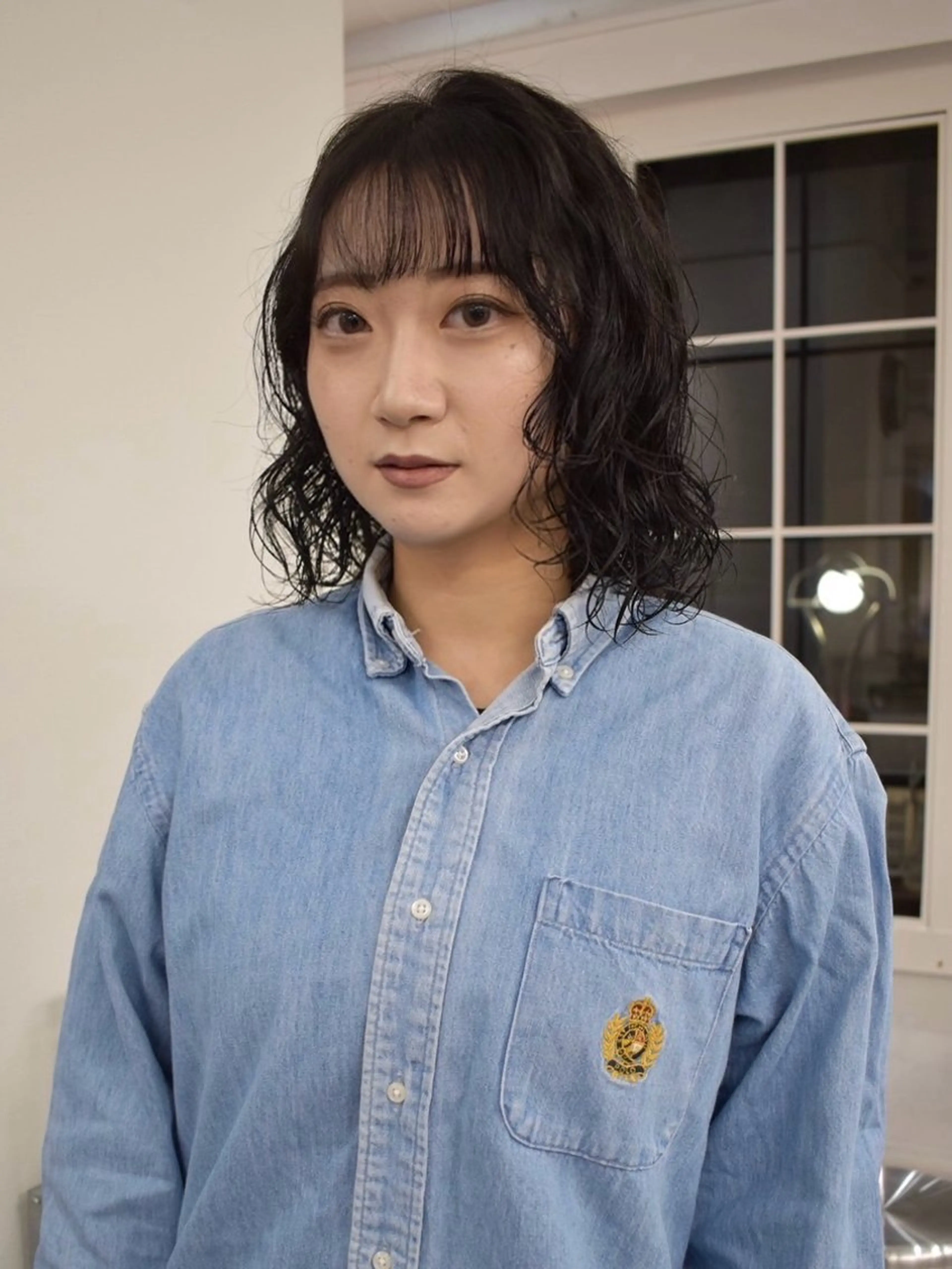 ミディアム パーマ カット パーマ トリートメント レイヤーボブ/ 艶カラー/サナ🌼のヘアスタイル