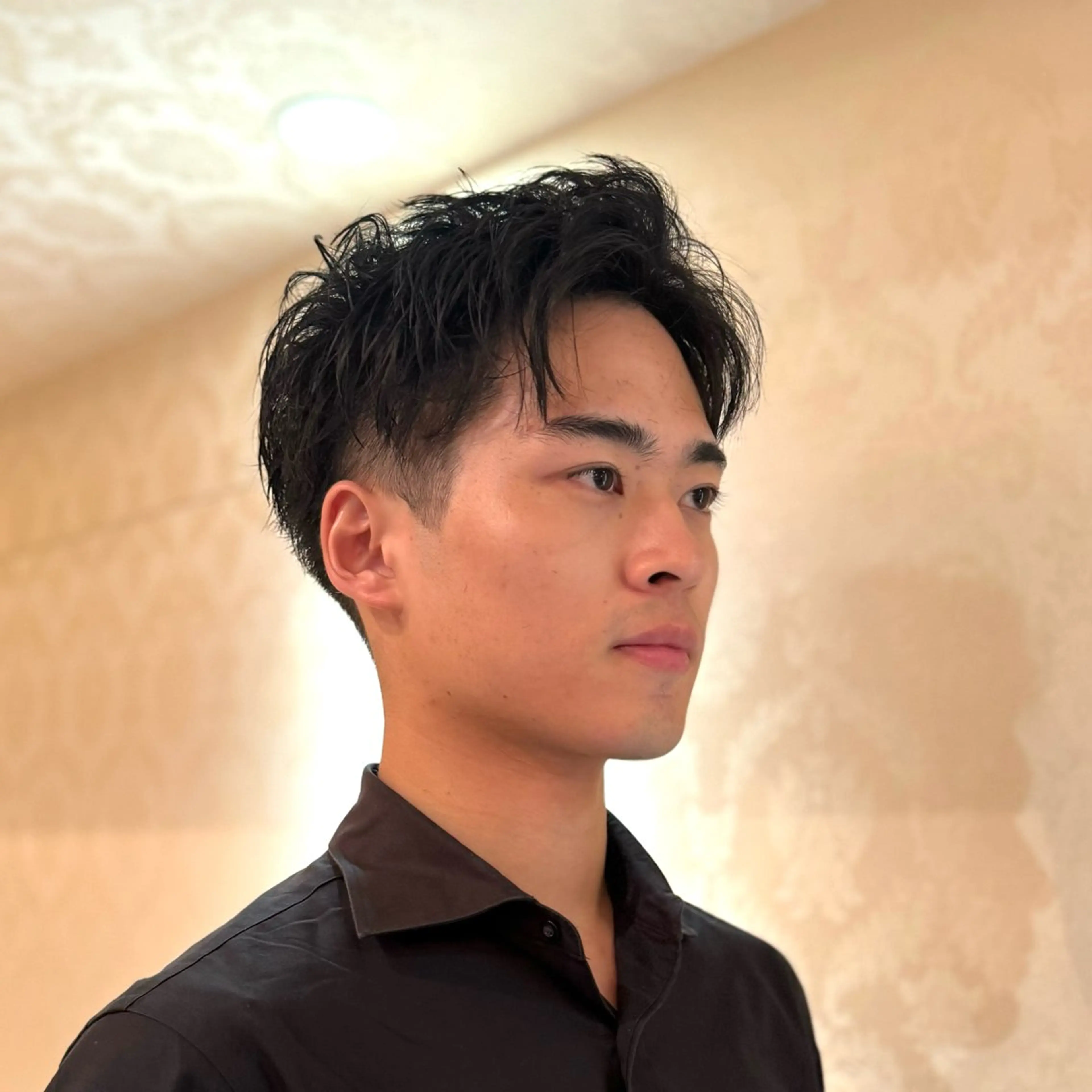 メンズ メンズパーマ カット パーマ スパイキーショート 大人パーマ 丸山のヘアスタイル