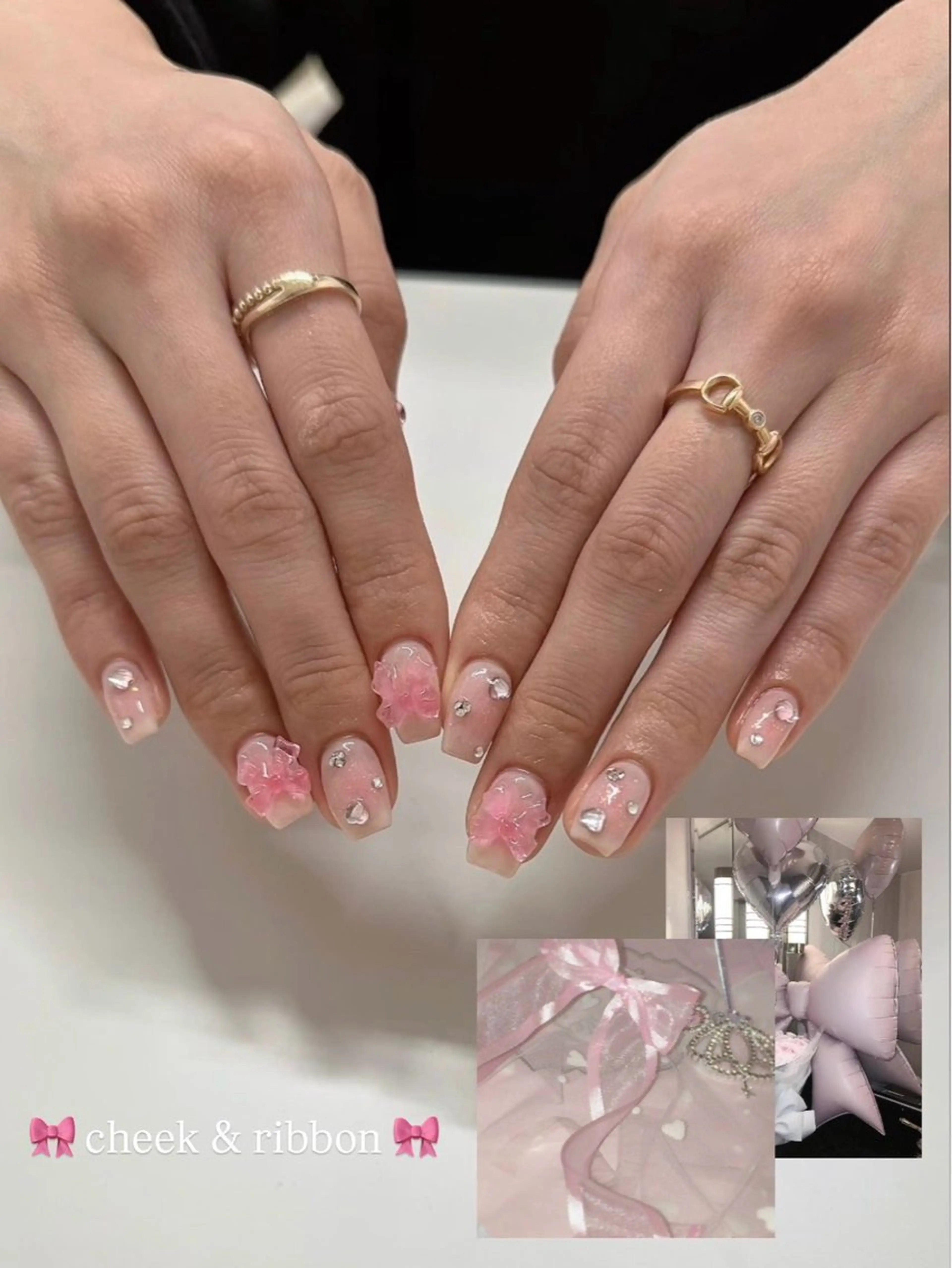 ネイル ハンドネイル tsuki🎀ワンホ ン🍒ガーリー🪄のネイルデザイン