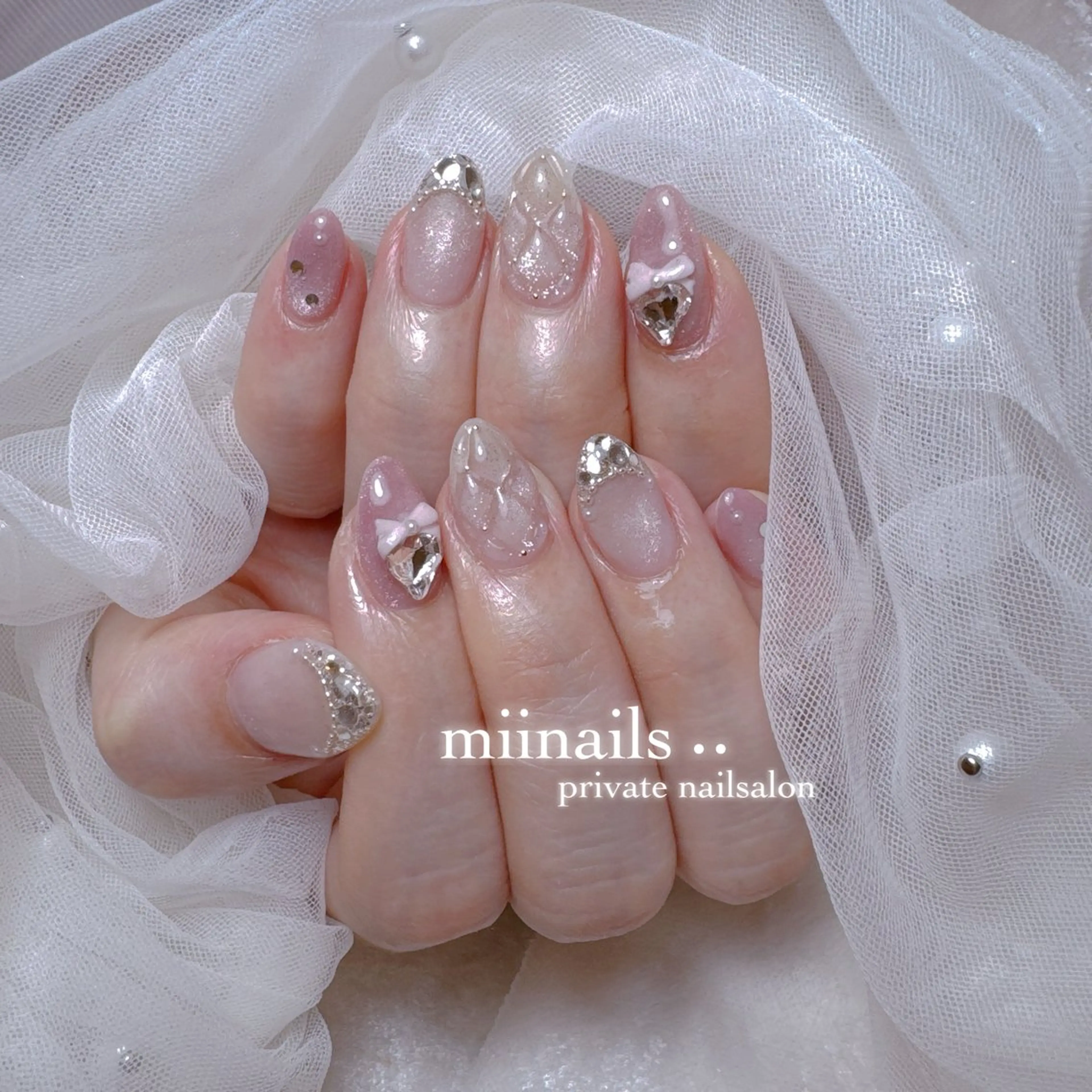 ネイル 韓国ネイル ワンホンネイル ハンドネイル nailsalon miinailsのネイルデザイン