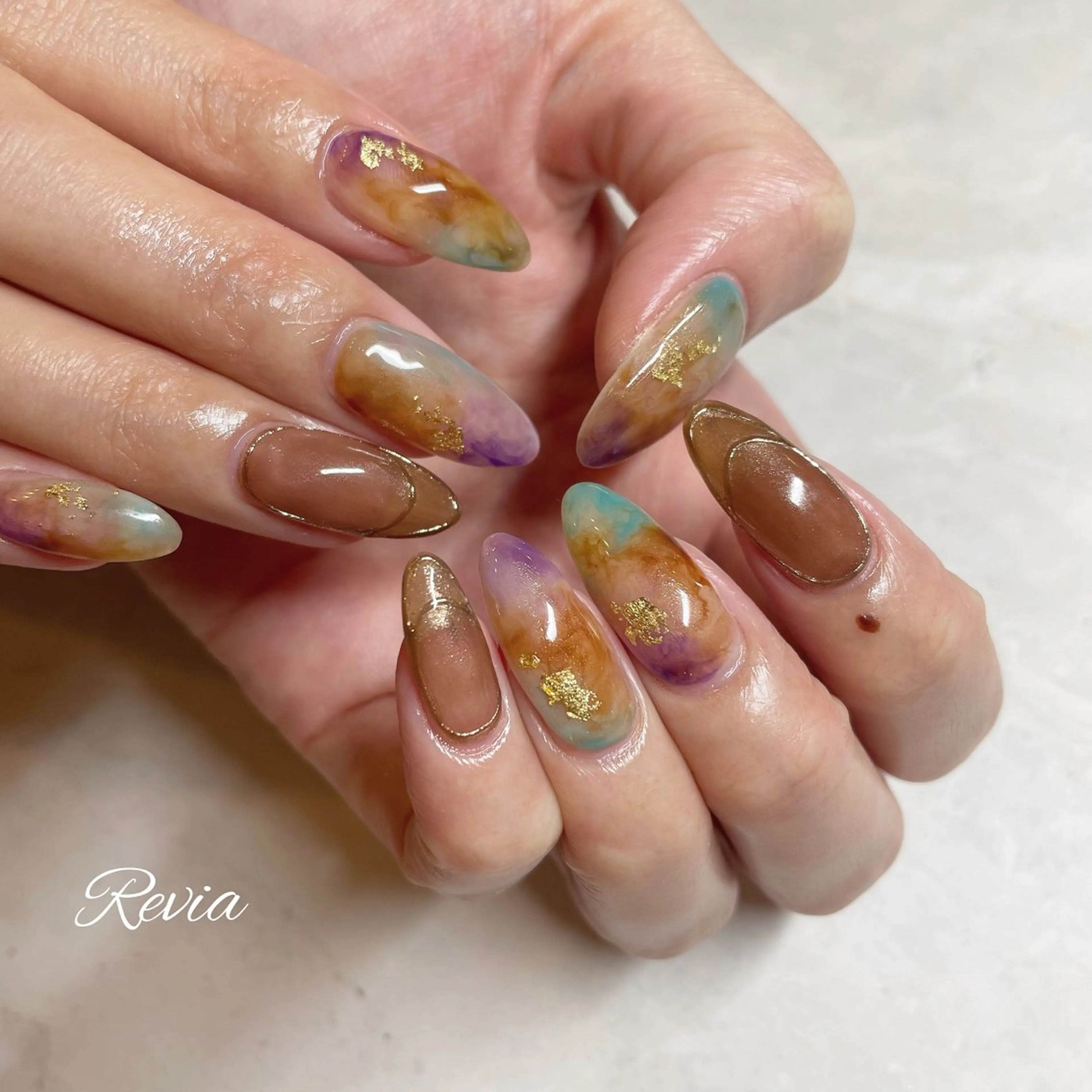 ネイル ハンドネイル revia所属・ERI Nailistのネイルデザイン