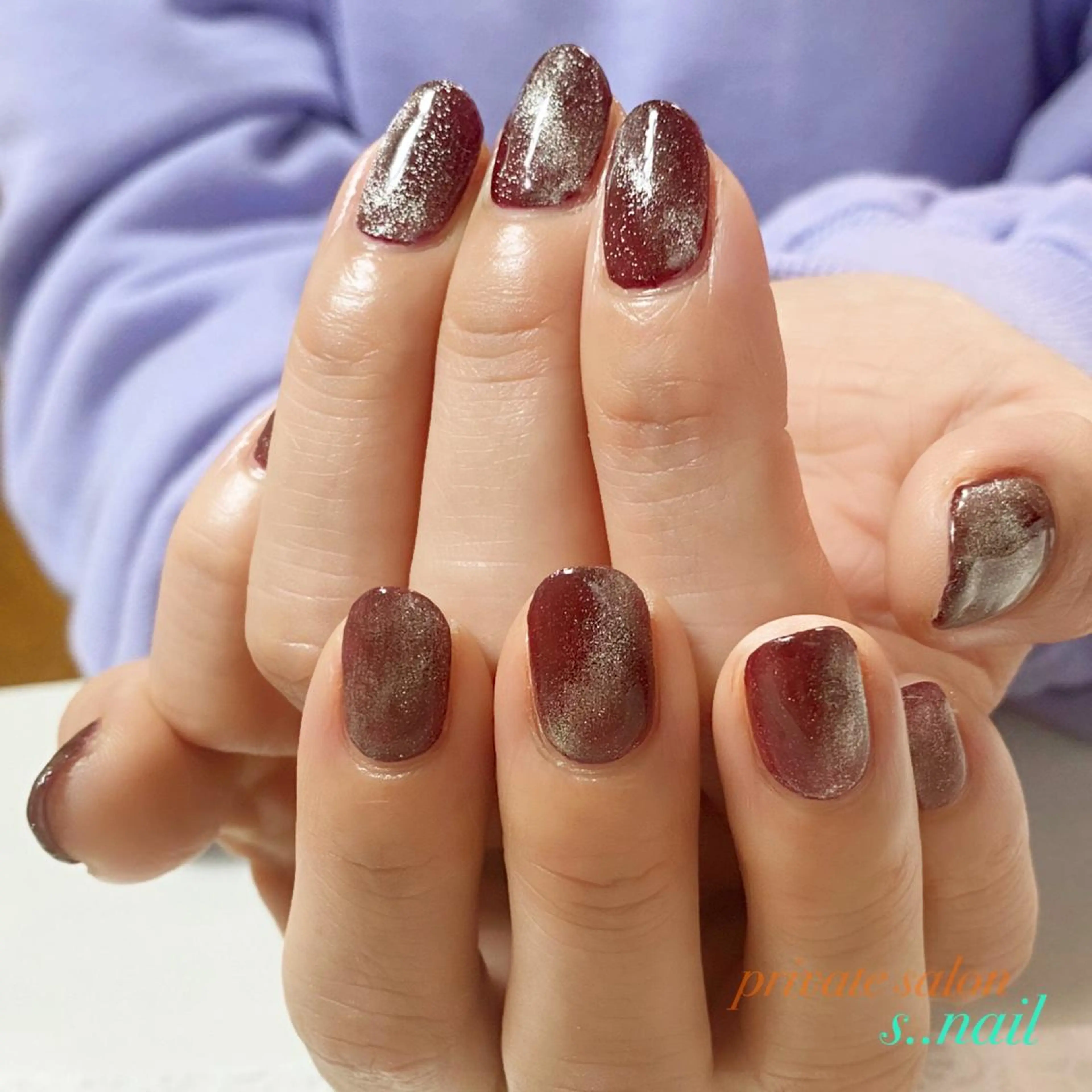 ネイル ボルドー ワンカラーネイル ハンドネイル フットネイル s..nail / MORITAのネイルデザイン