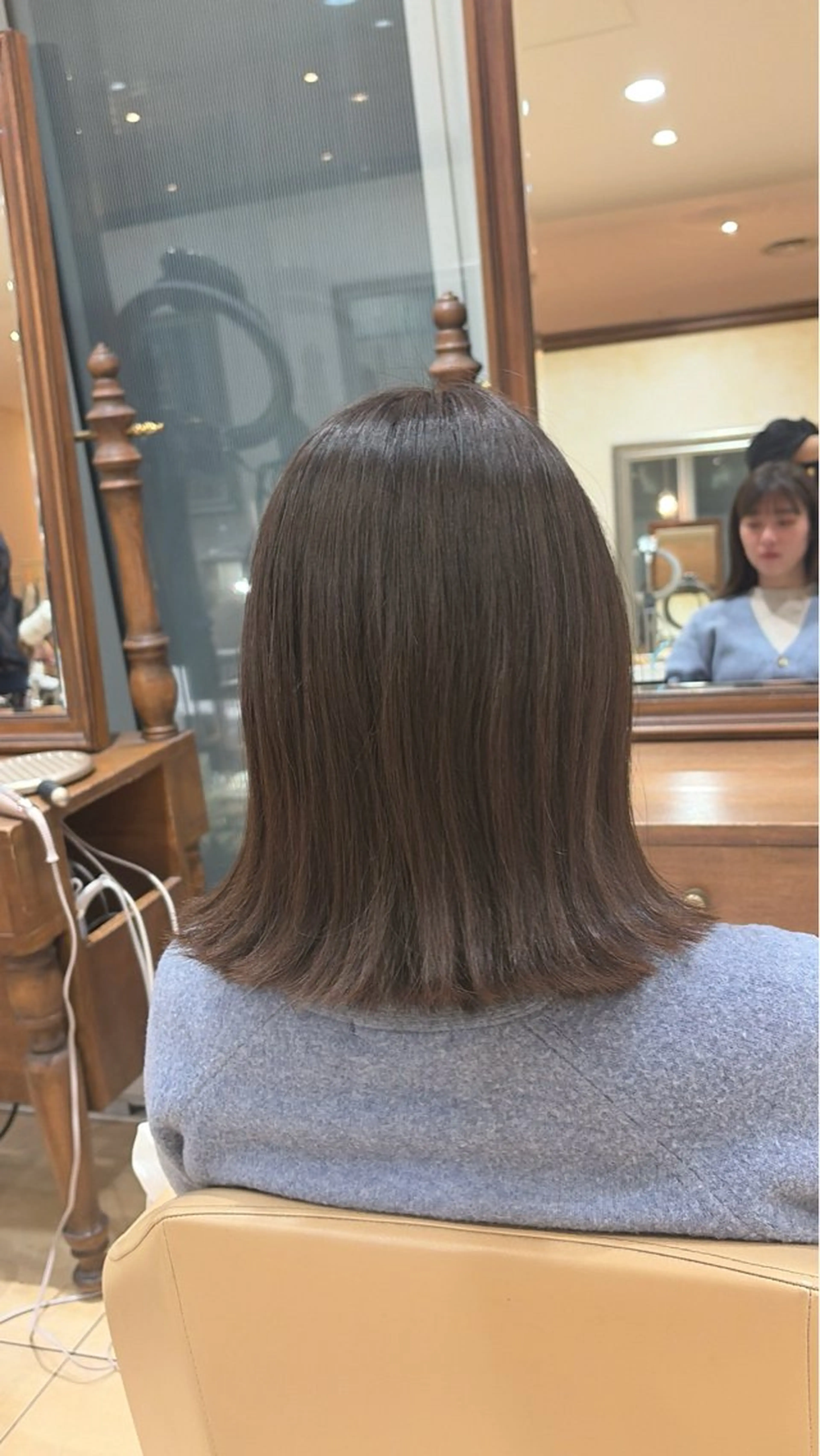 カラー 縮毛矯正 トリートメント 地毛風ストレート/ ケアカラー/セキネのヘアスタイル