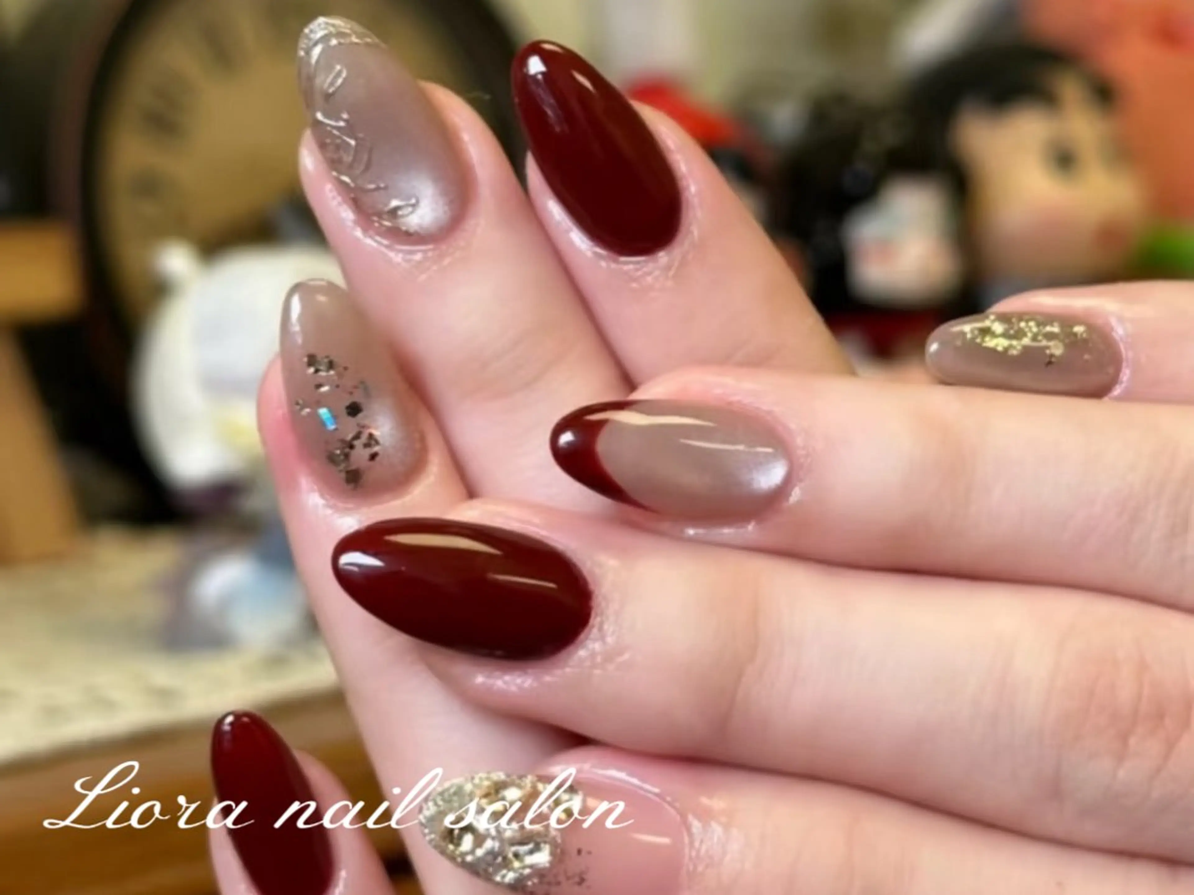 ネイル チークネイル フットネイル フレンチネイル ジェルネイル ガーリー ハンドネイル Liora nail 1のネイルデザイン