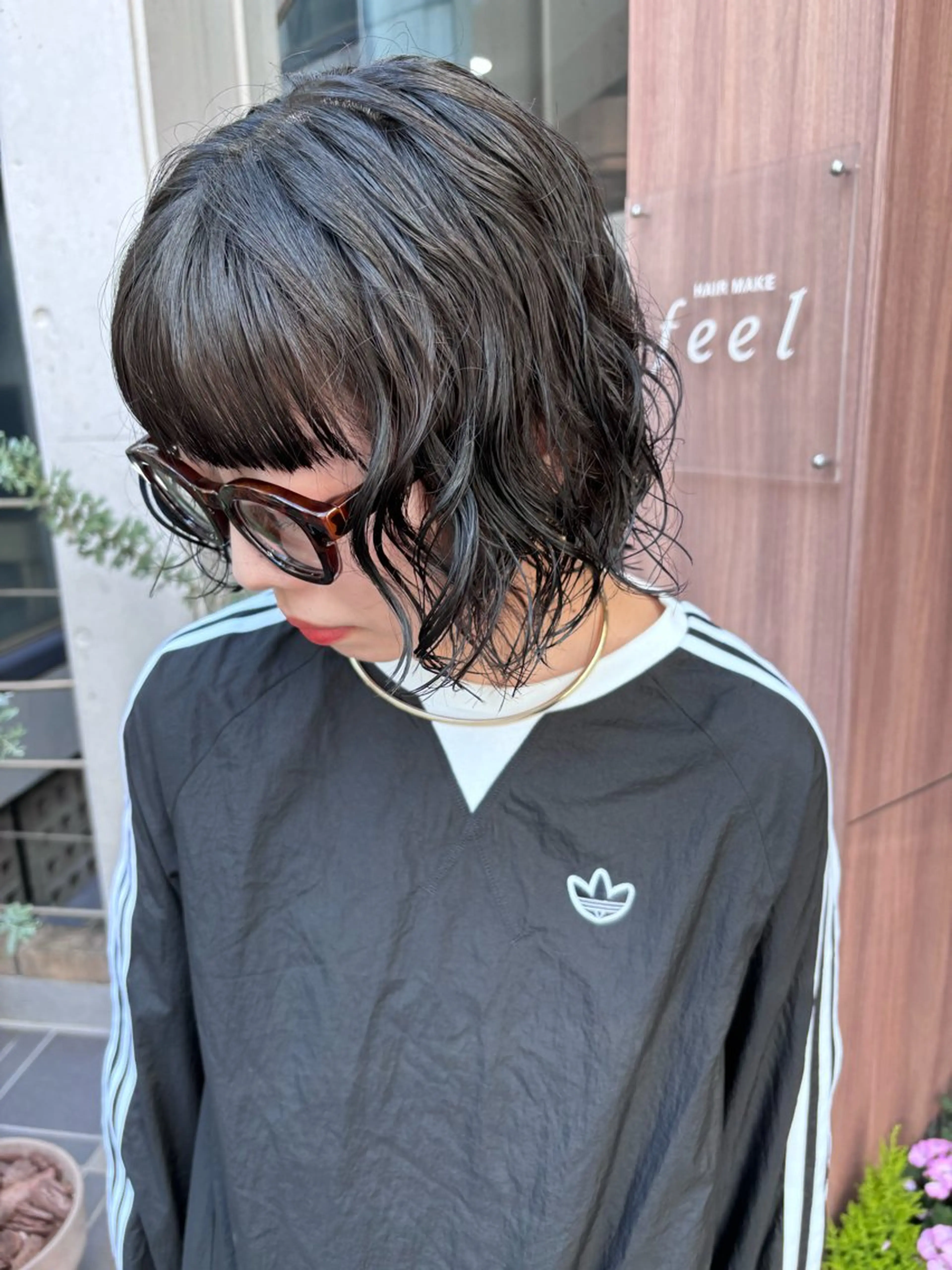 ショート パーマ カット パーマ しみず さくら🌸のヘアスタイル