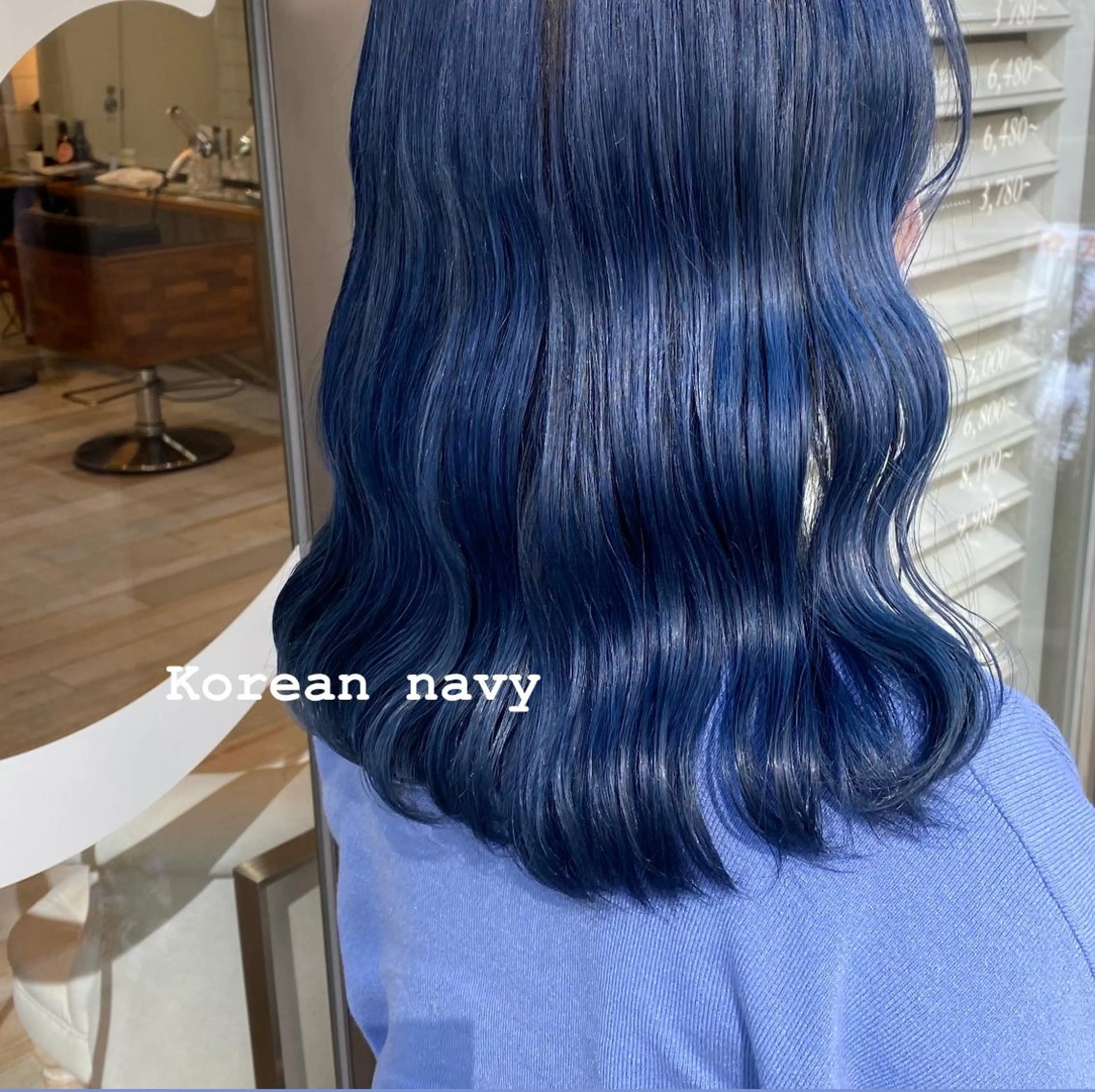 ミディアム カラー ブルーカラー ネイビーカラー 韓国風ヘア carelly 成増店所属・ツカハラ　リリカ 👒柔らかカラー👒のヘアスタイル