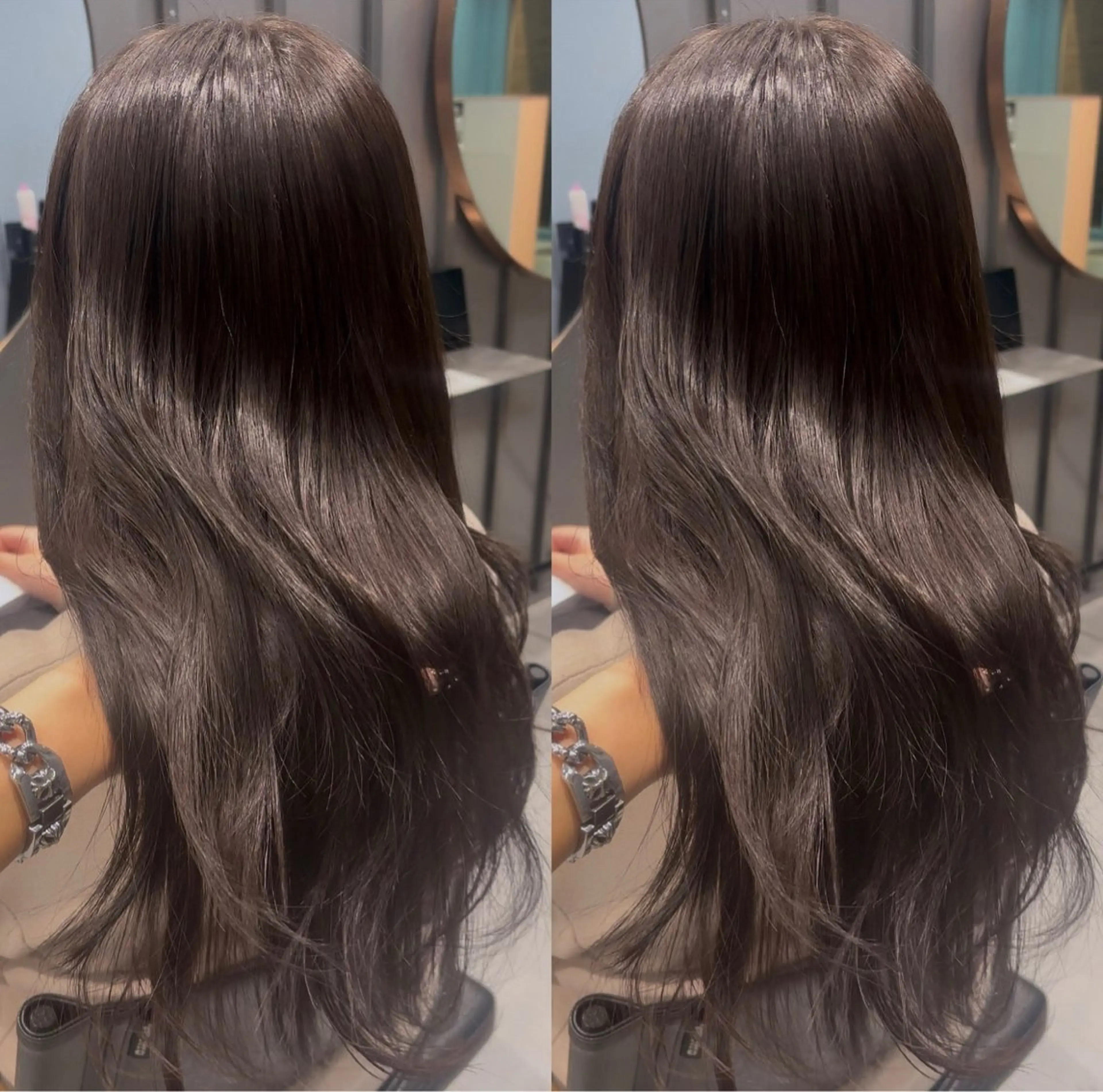 カラー ヘアカラー 🐈‍⬛JUMI /透明感カラー/🩶のヘアスタイル