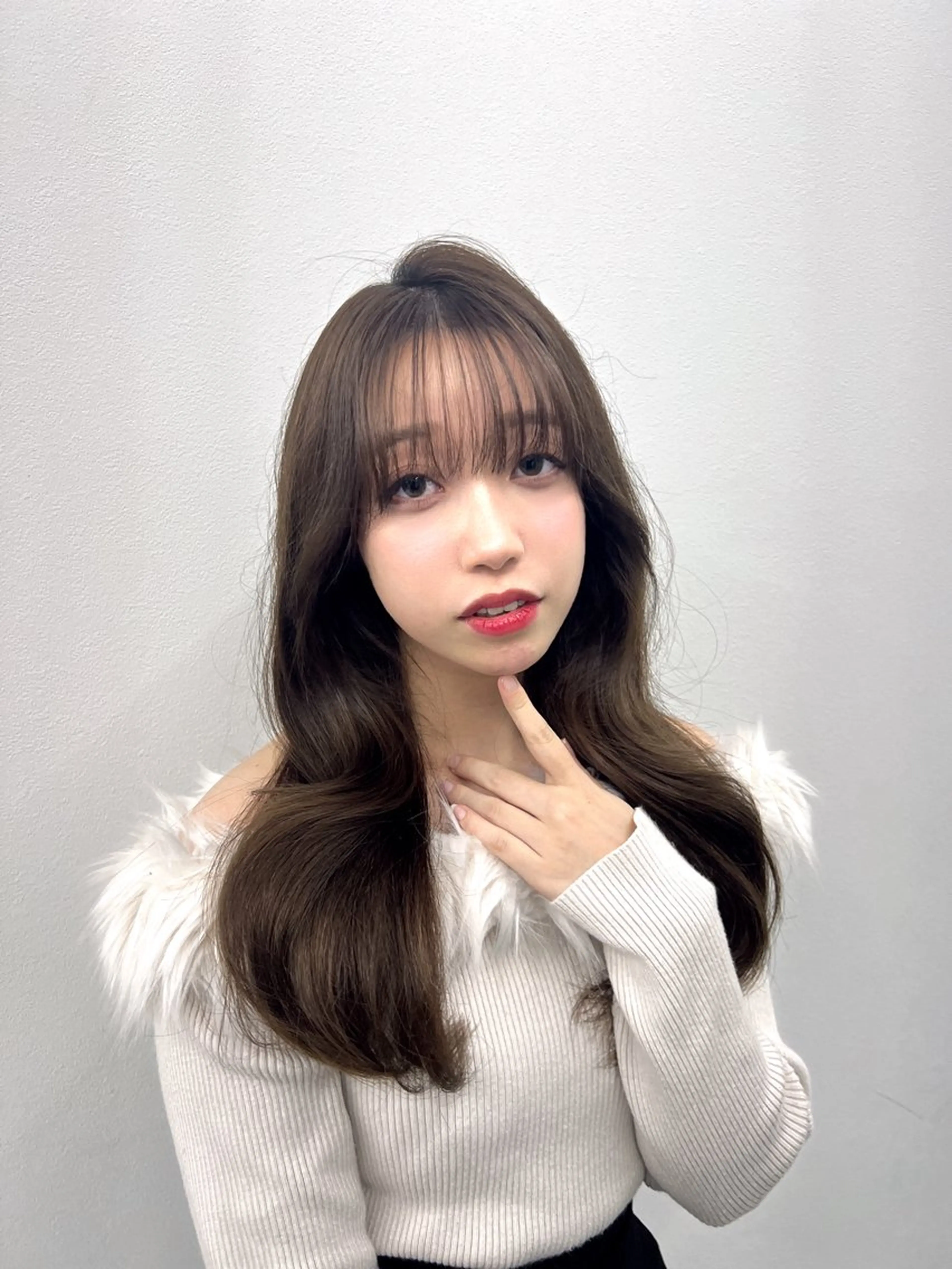 セミロング ヘアカラー トリートメント 韓国/顔周り/透明感 /レイヤー/ひなたのヘアスタイル