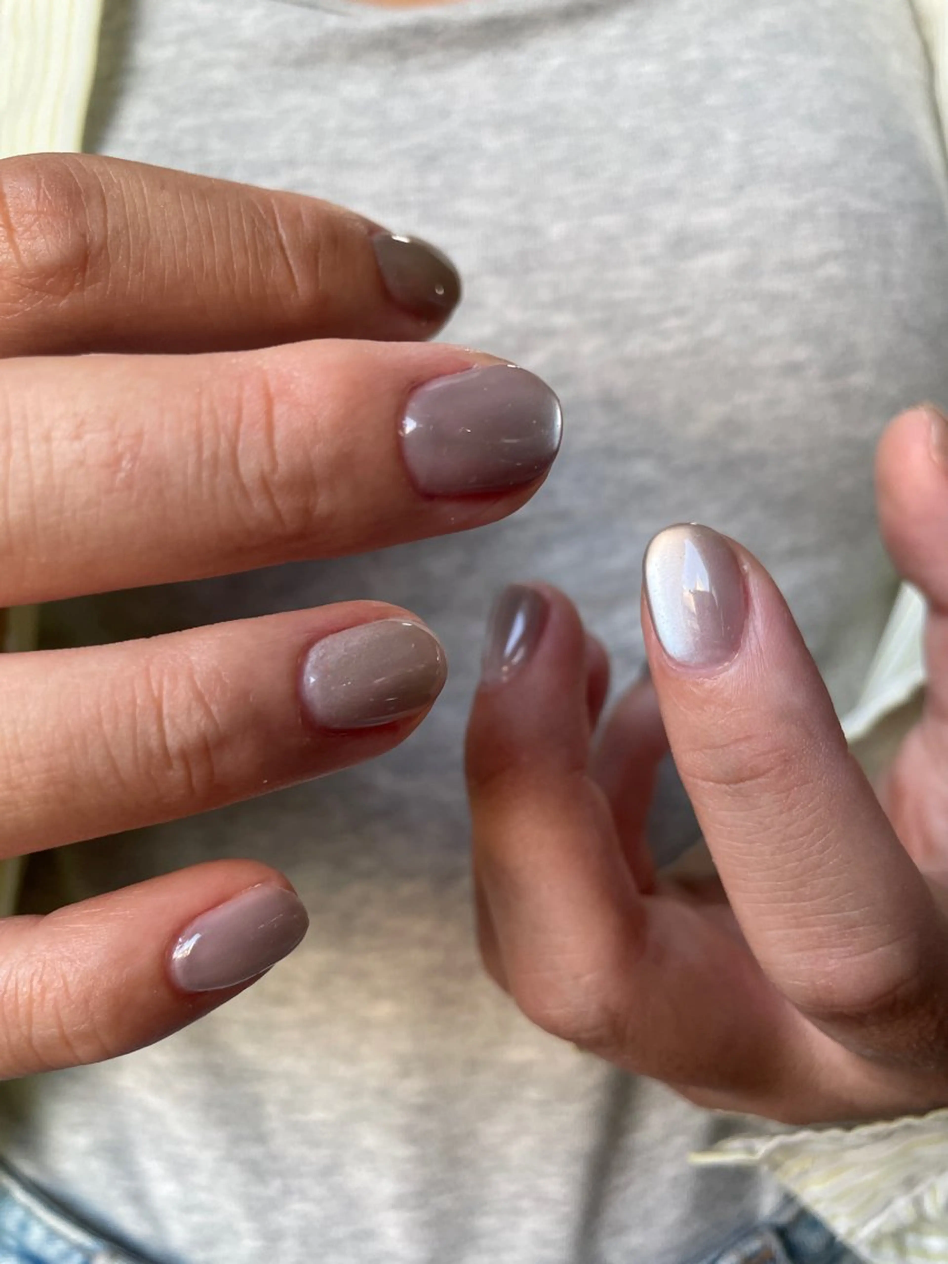 ネイル シルバー ハンドネイル sususu駒澤大学 Azusaのネイルデザイン