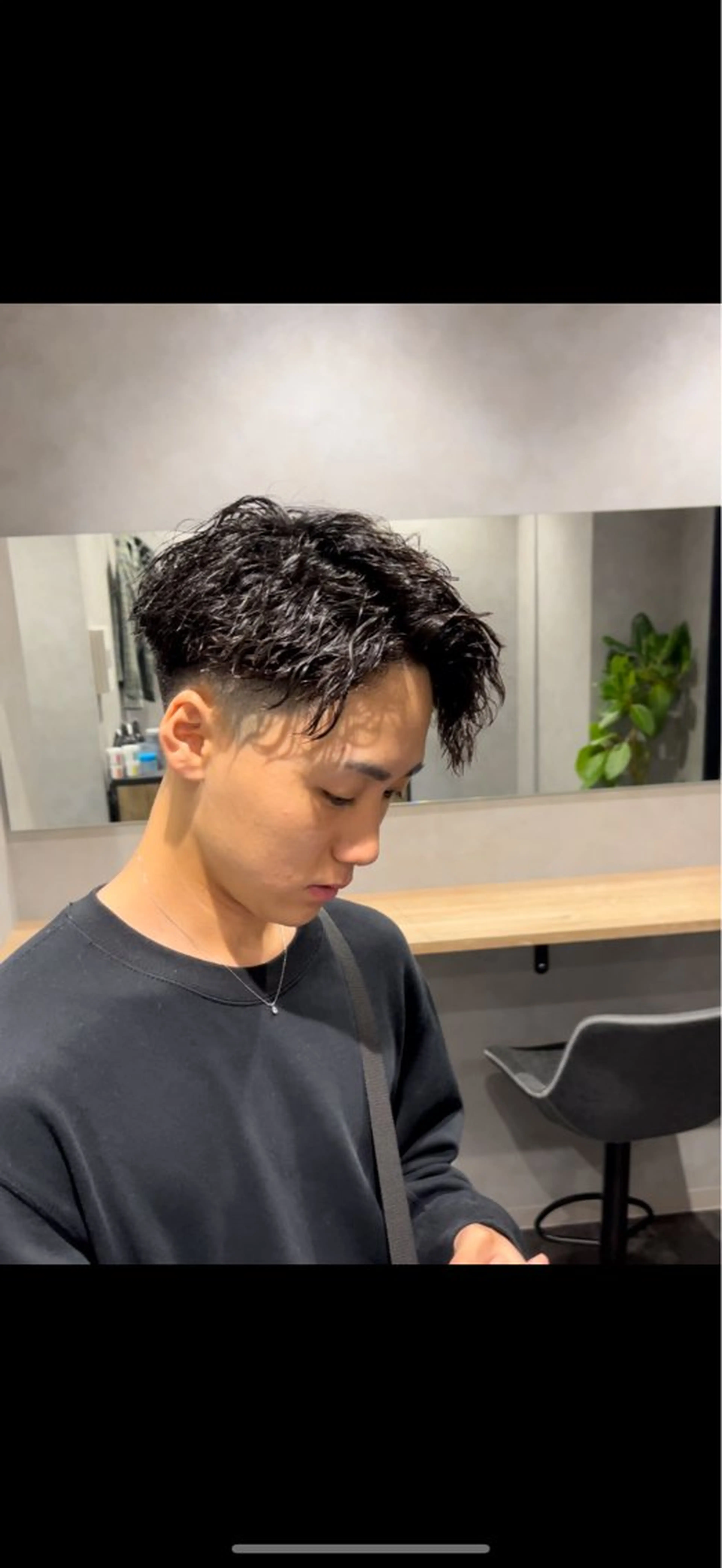 ミディアム パーマ メンズ カット パーマ メンズパーマ特化 美容師kouyaのヘアスタイル