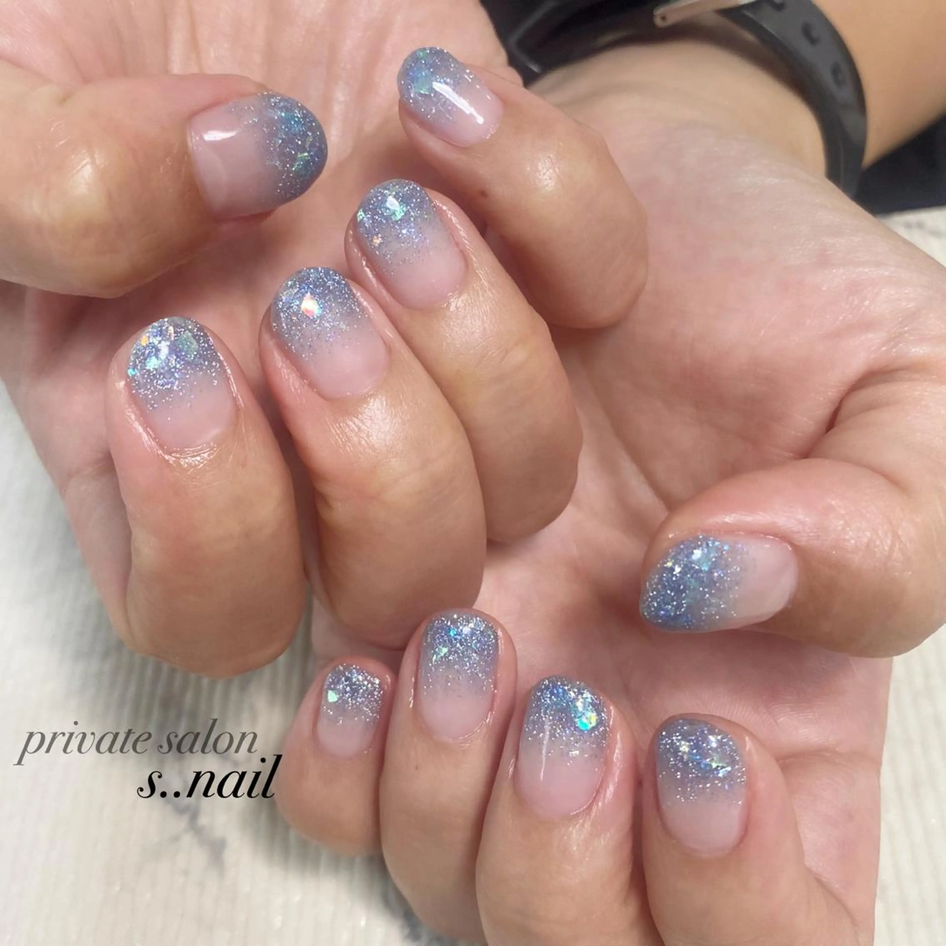 ネイル ラメ(グリッター) ラメグラデーション ハンドネイル フットネイル s..nail / MORITAのネイルデザイン