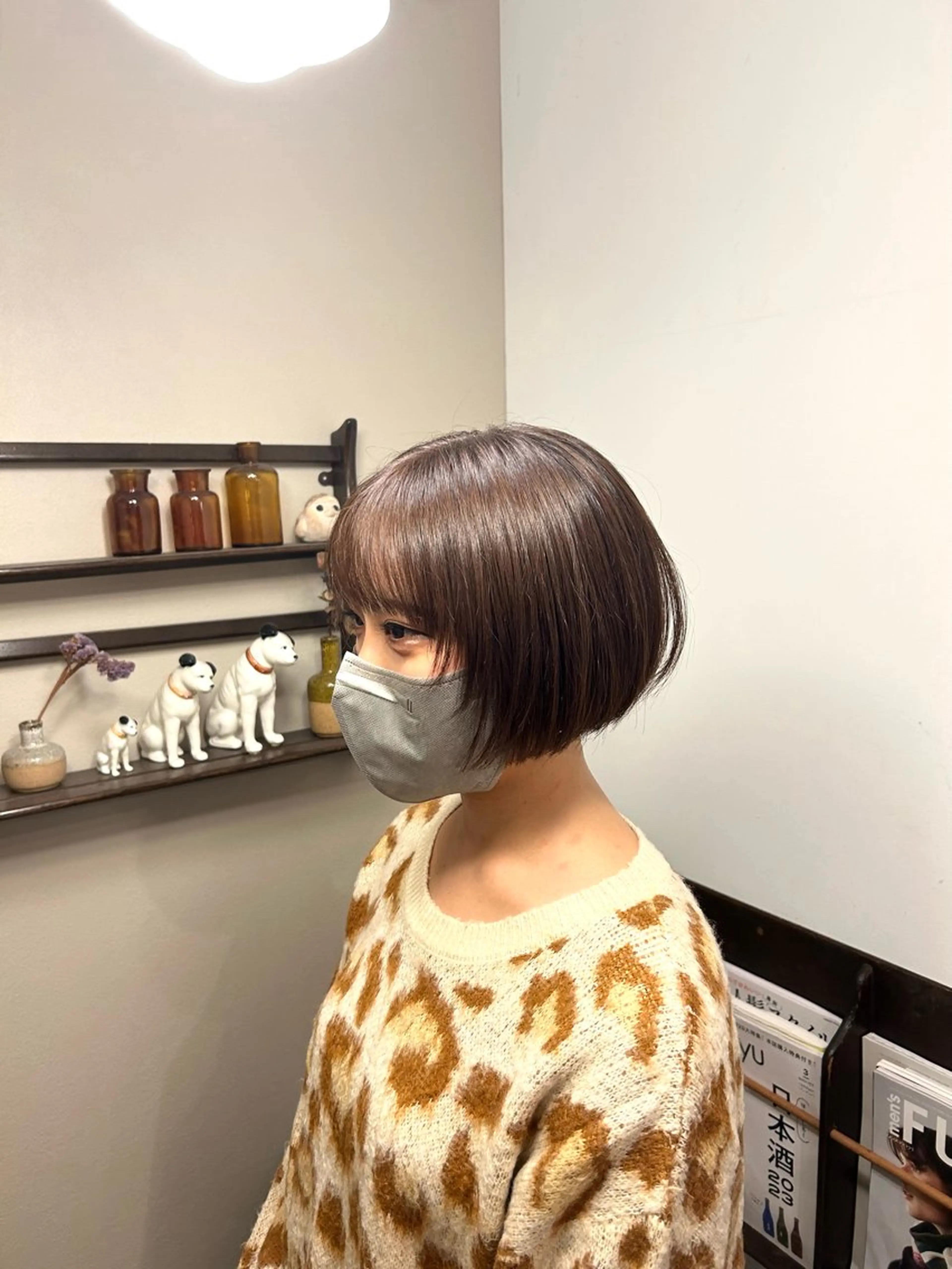 ショート カラー ボブ レイヤーカット Masaki ブリーチカラーのヘアスタイル