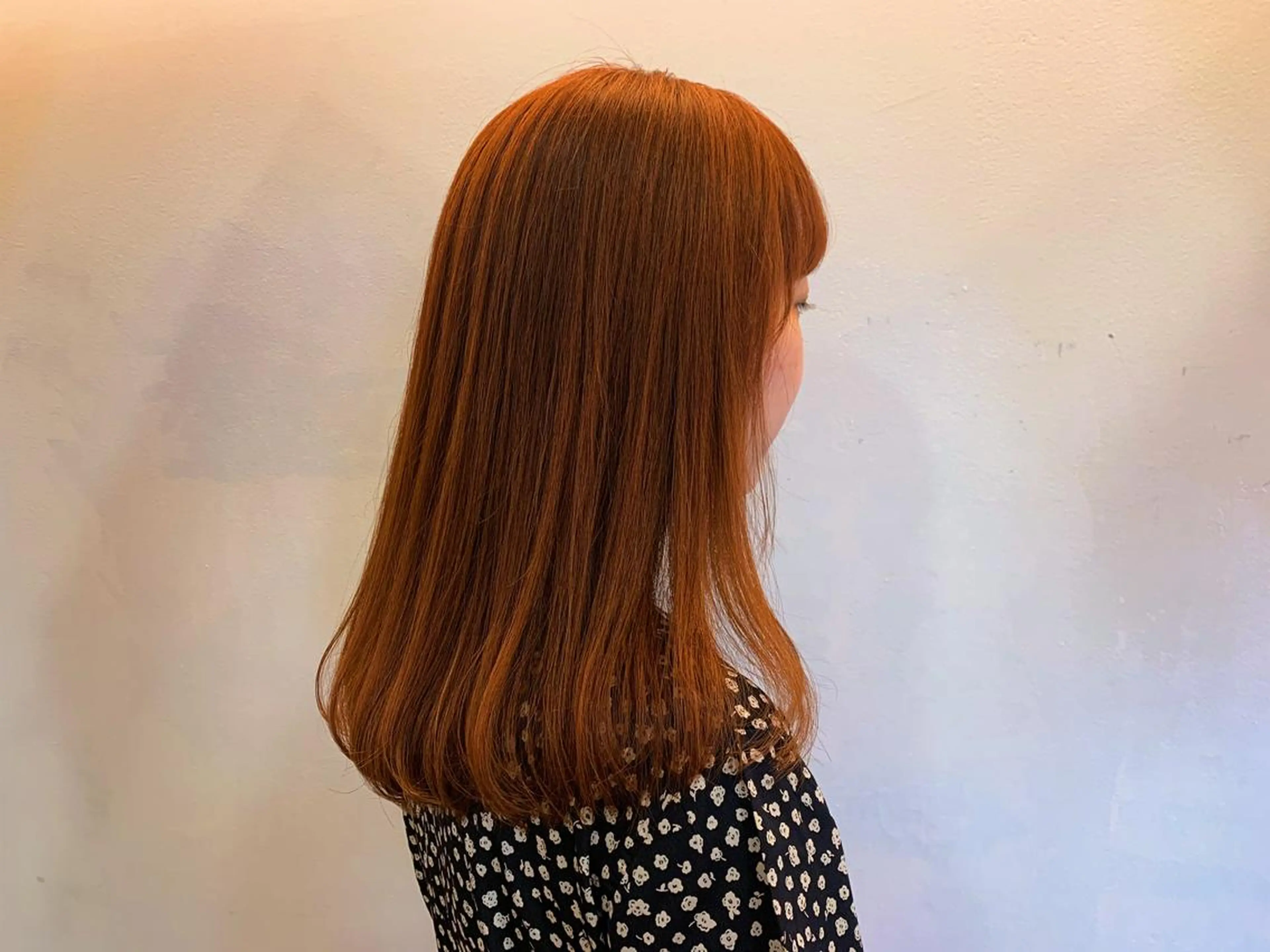 ミディアム カラー 西中島/髪質改善/ 透明感/山川光子のヘアスタイル