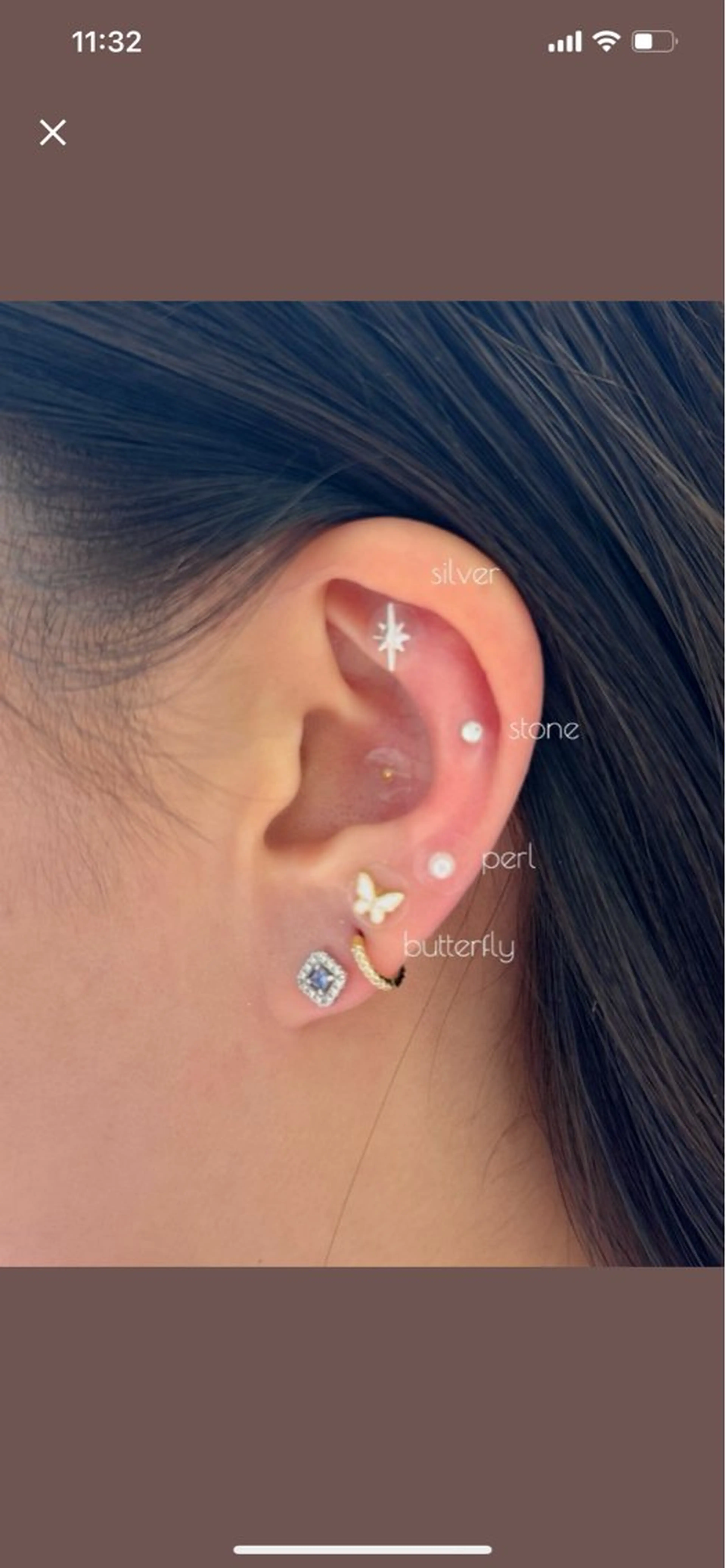 耳つぼジュエリー10粒コース︎🌟可愛いめパーツ沢山ご用意しております🎀の写真