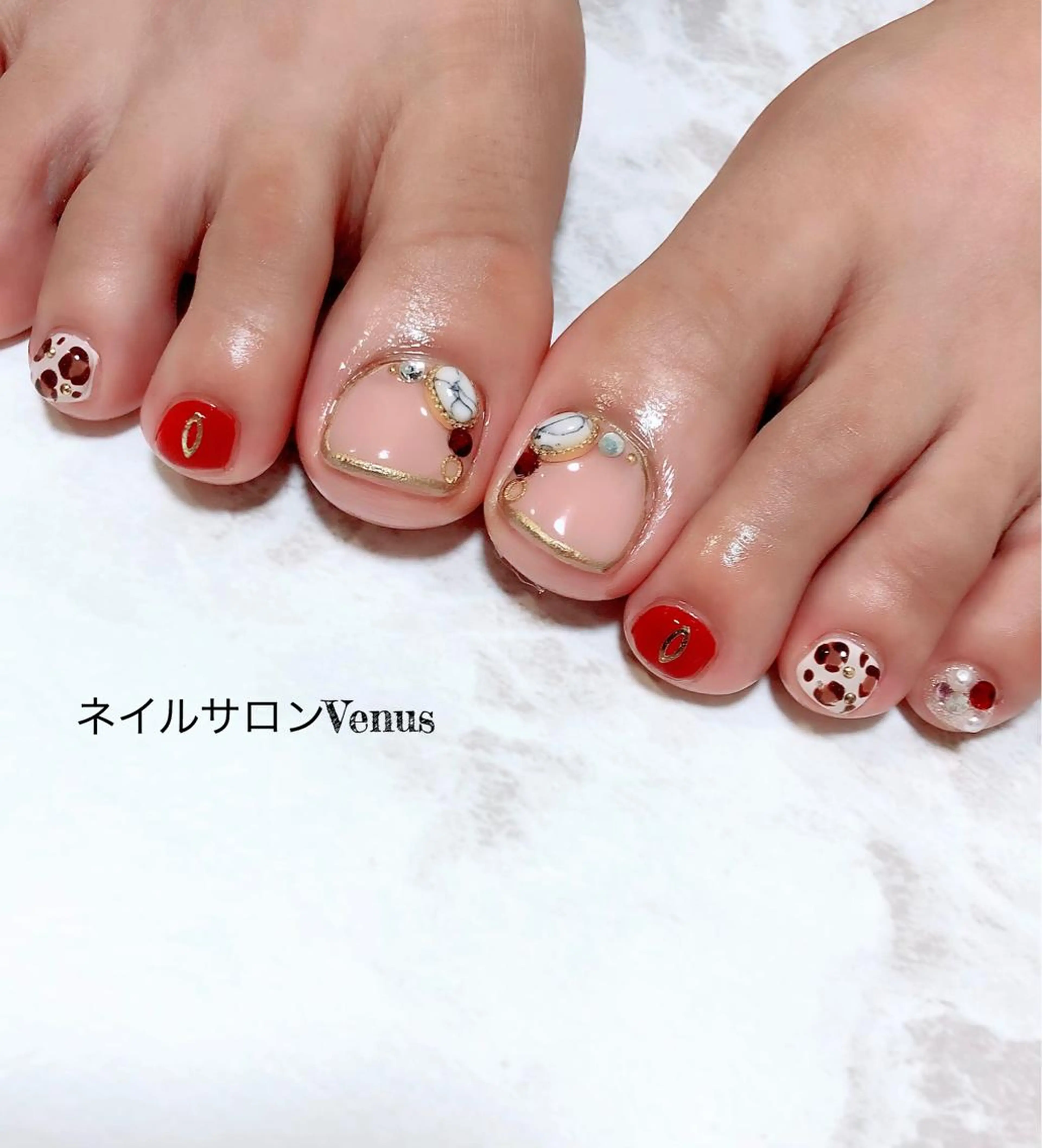 ネイル フットネイル 持ち込み フットネイル Nail salon Venusのネイルデザイン