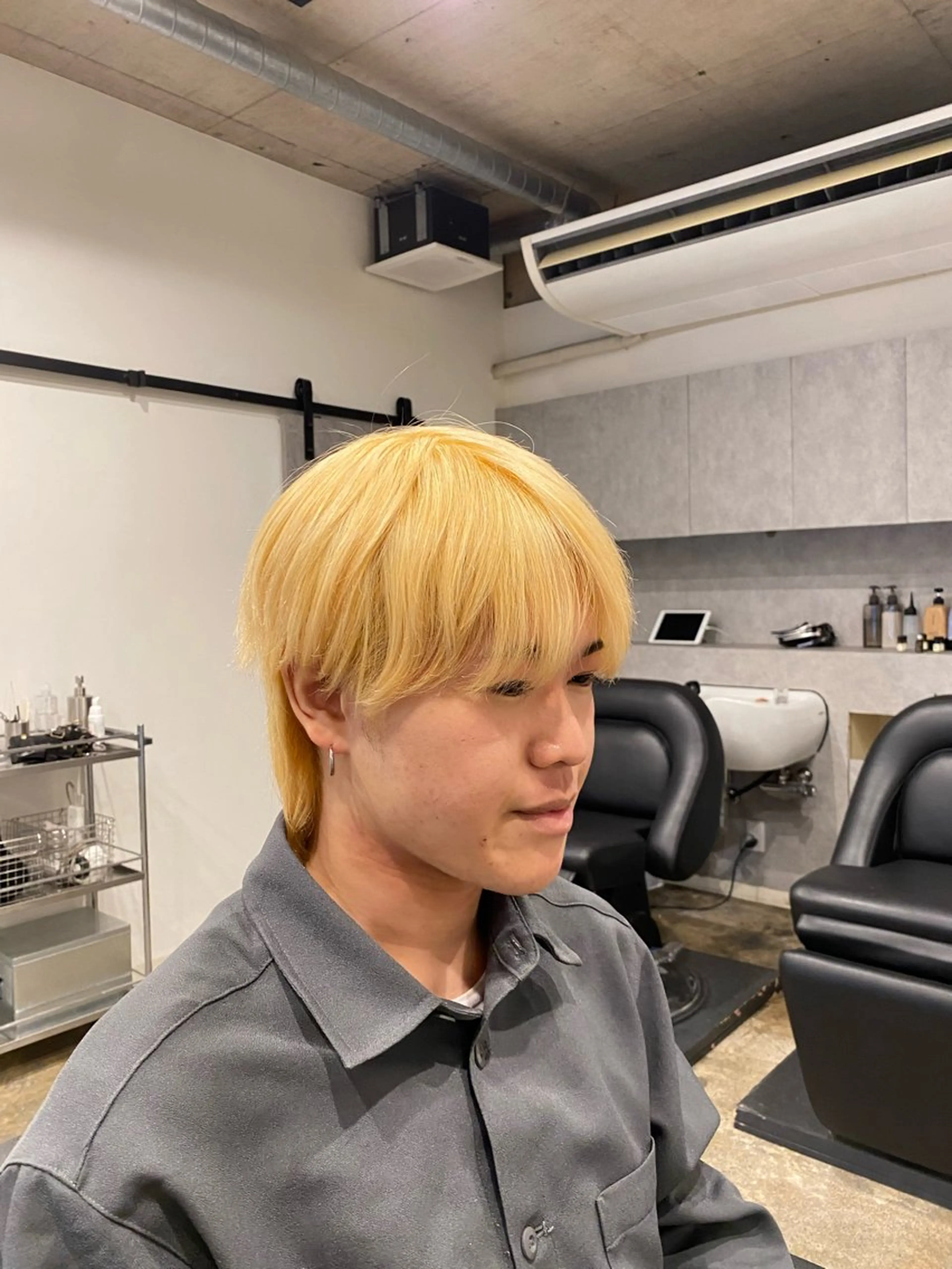 カラー メンズ メンズブリーチ ブリーチ 💈メンズカット 神保町💈志賀 隼樹のヘアスタイル