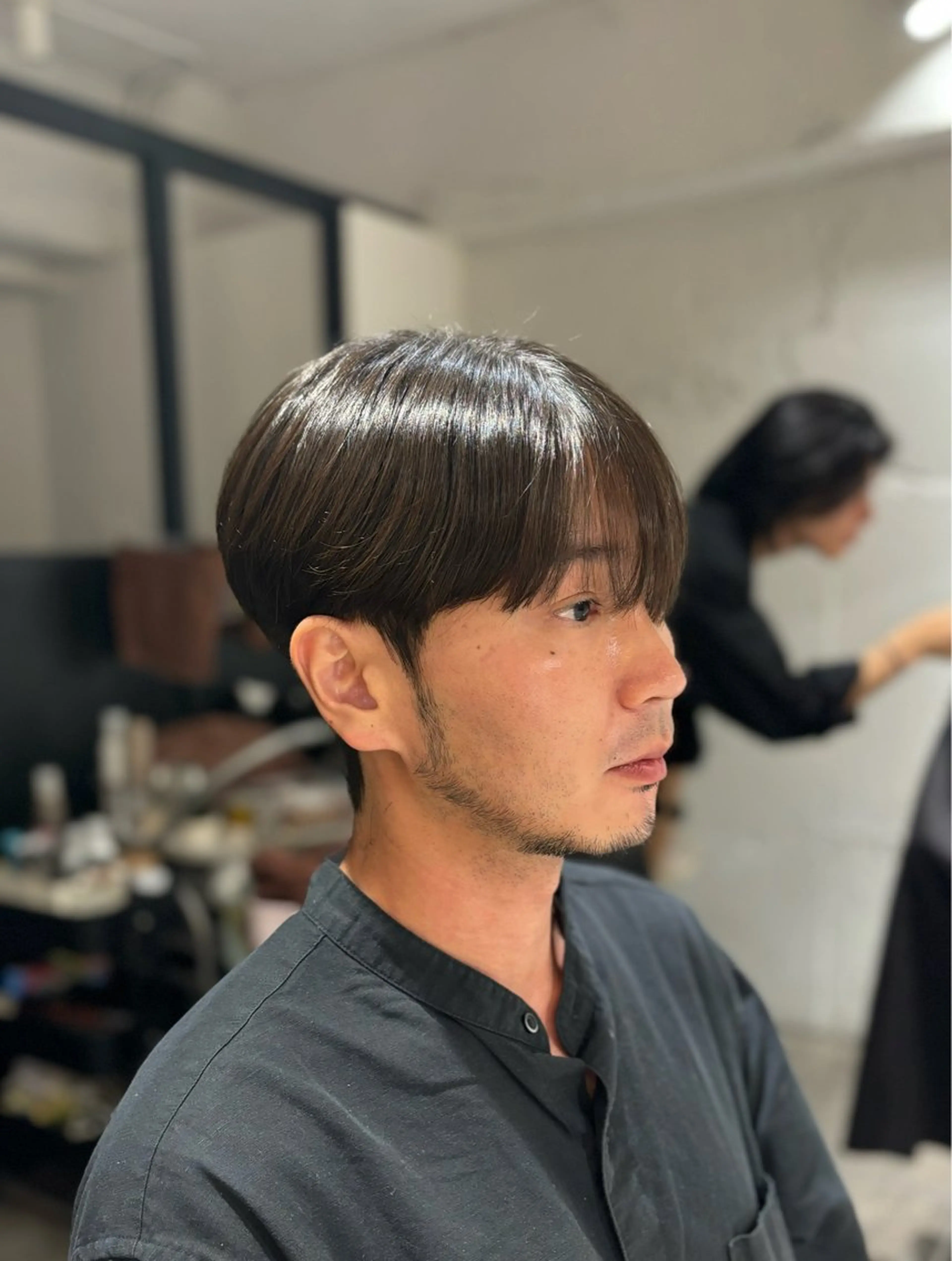 ショート パーマ メンズ カット パーマ 縮毛矯正 トリートメント 韓国メンズヘア/ ダウンパーマ/歩夢のヘアスタイル