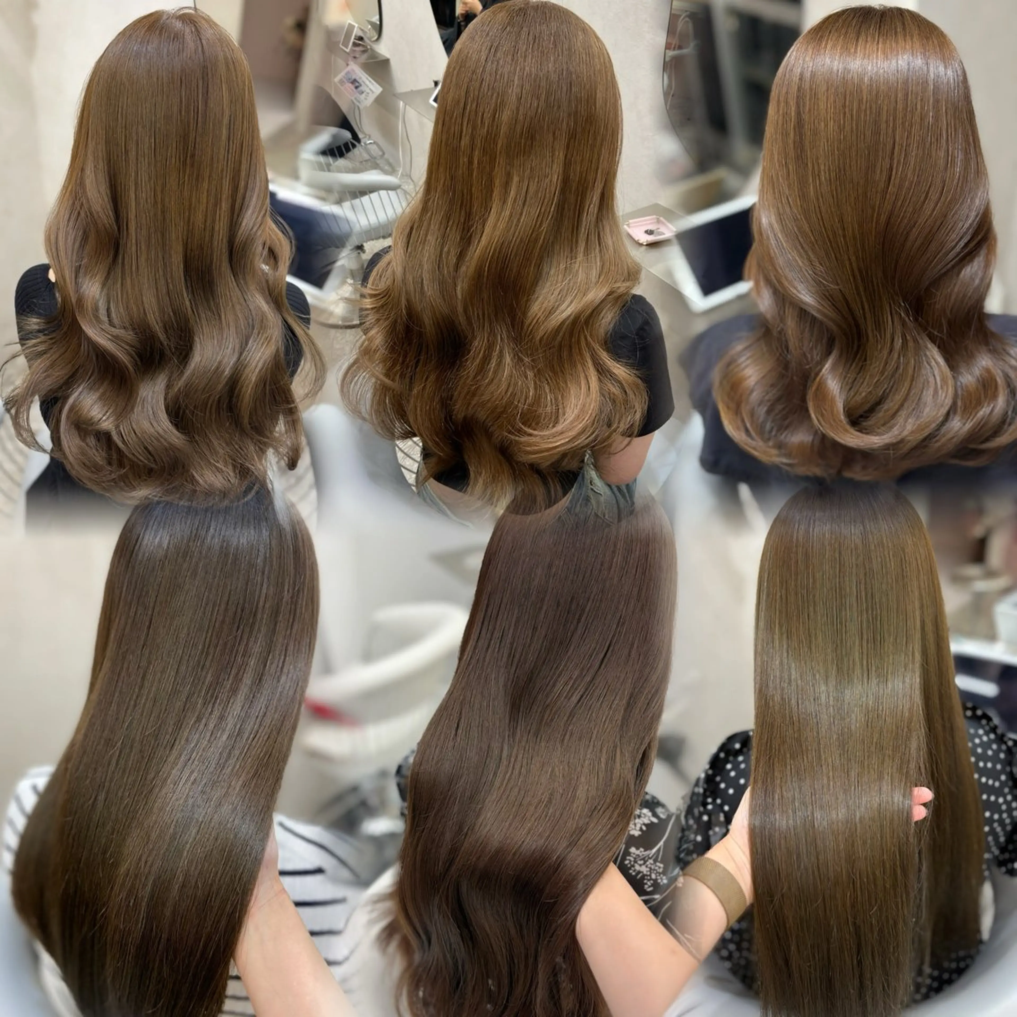 ロング カラー カット ヘアカラー トリートメント 新宿/韓国ヘア 中明度カラー/かやのヘアスタイル