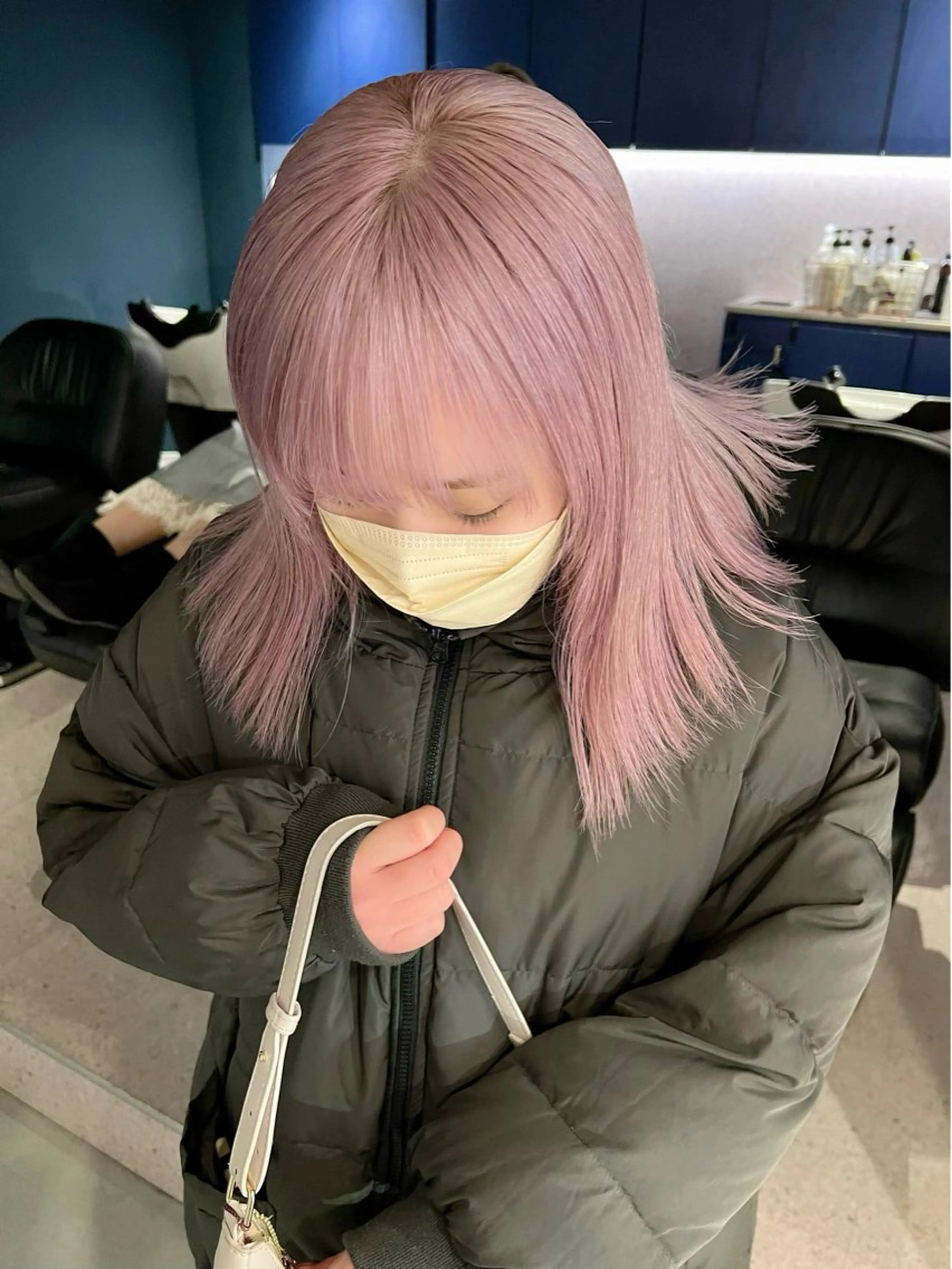 ミディアム カラー ピンクカラー 🌈ハイトーン/ボブ 長江理志🌈のヘアスタイル