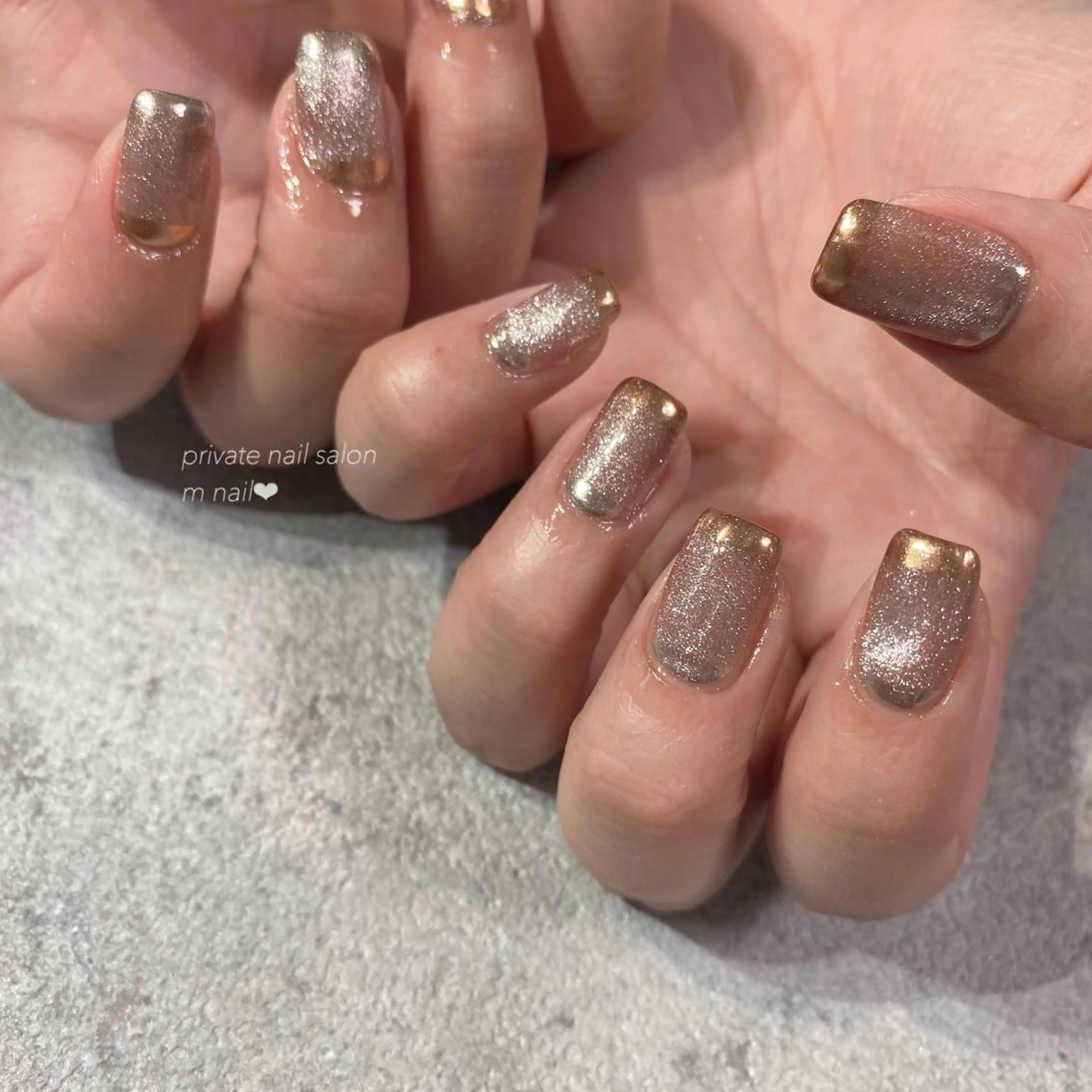 ネイル フレンチネイル マグネットネイル ミラーネイル ハンドネイル 小河原 舞のネイルデザイン