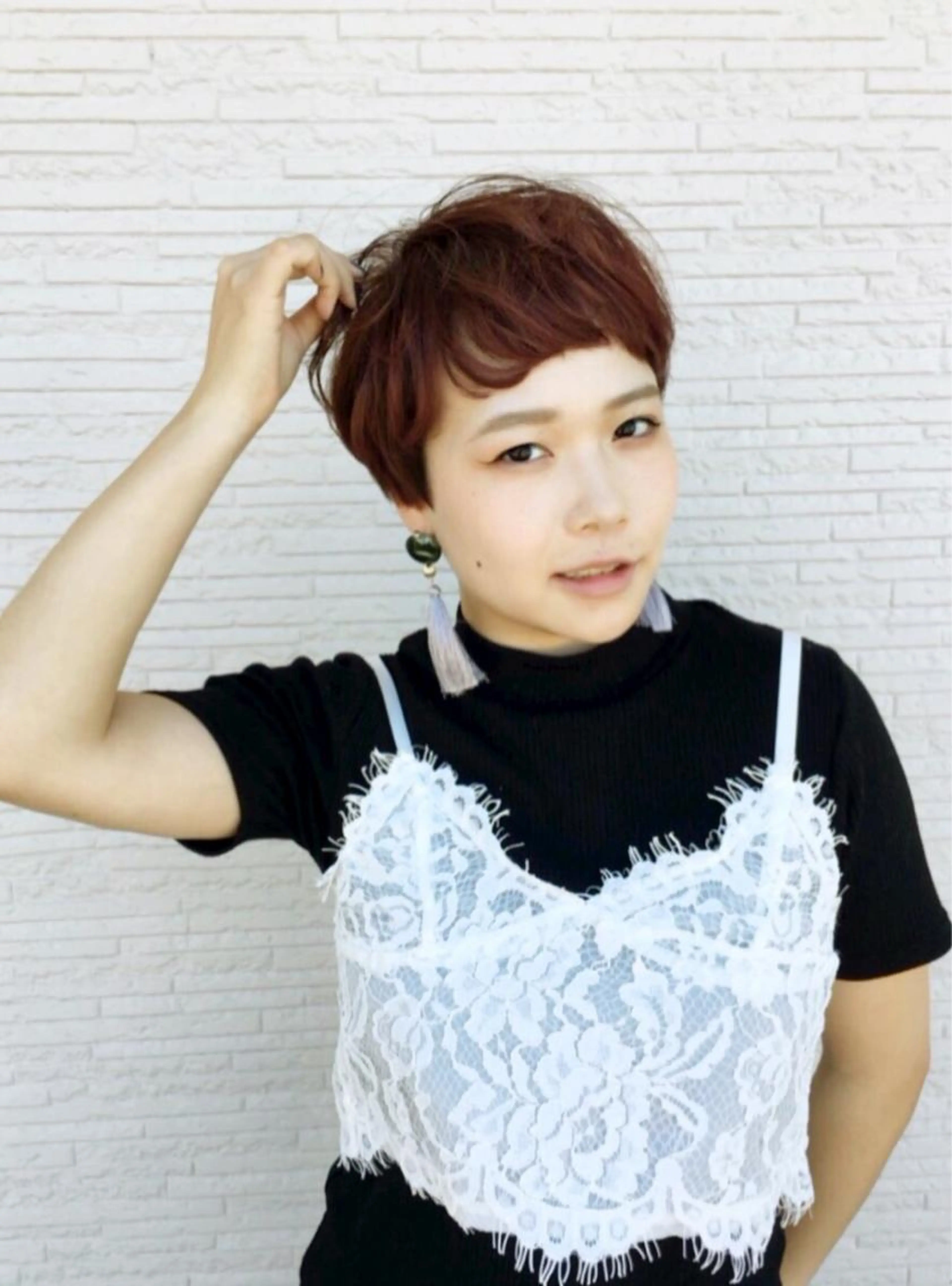 ショート​〜​ボブまで　似合わせカット＋ヘアカラー　ロング料金込みヘアマスクトリートメントサービスの写真