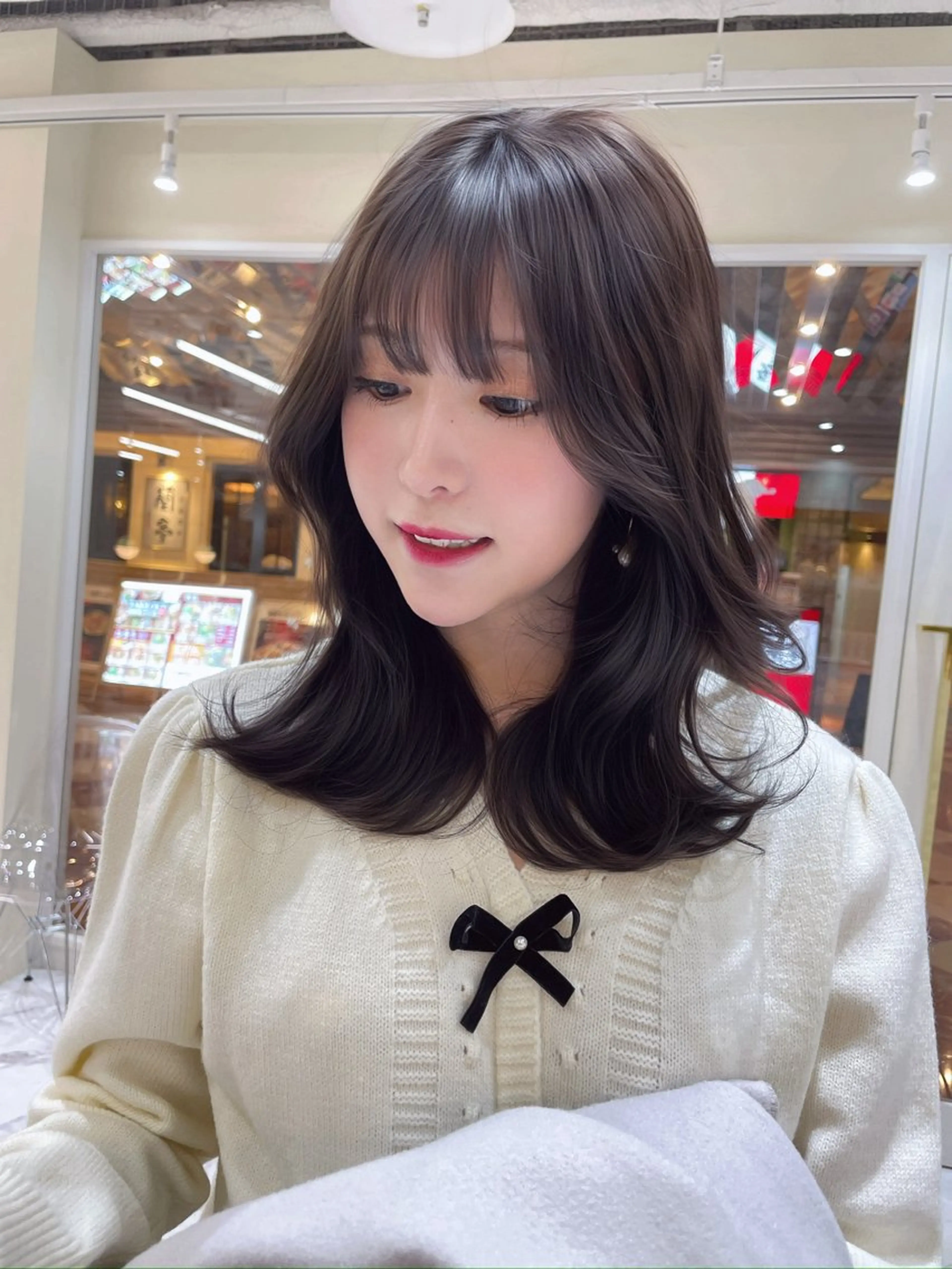 ミディアム カラー ヘアアレンジ くびれヘア くびれレイヤー レイヤーカット 小顔カット カット ヘアカラー トリートメント 髪質改善特化 🫧松野力也のヘアスタイル