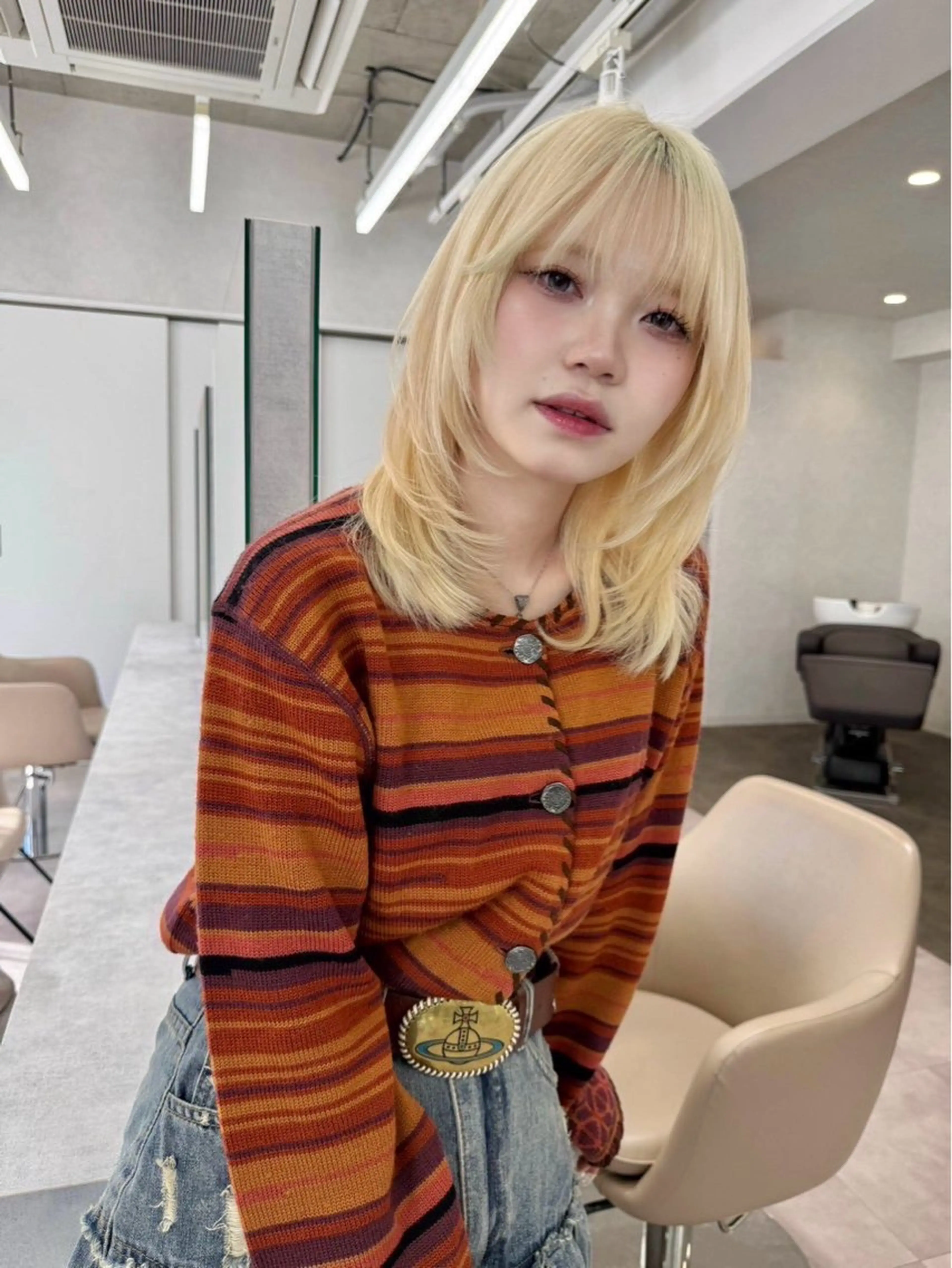 ミディアム ヘアカラー 🌼ベージュ/暖色 🌼すずのヘアスタイル