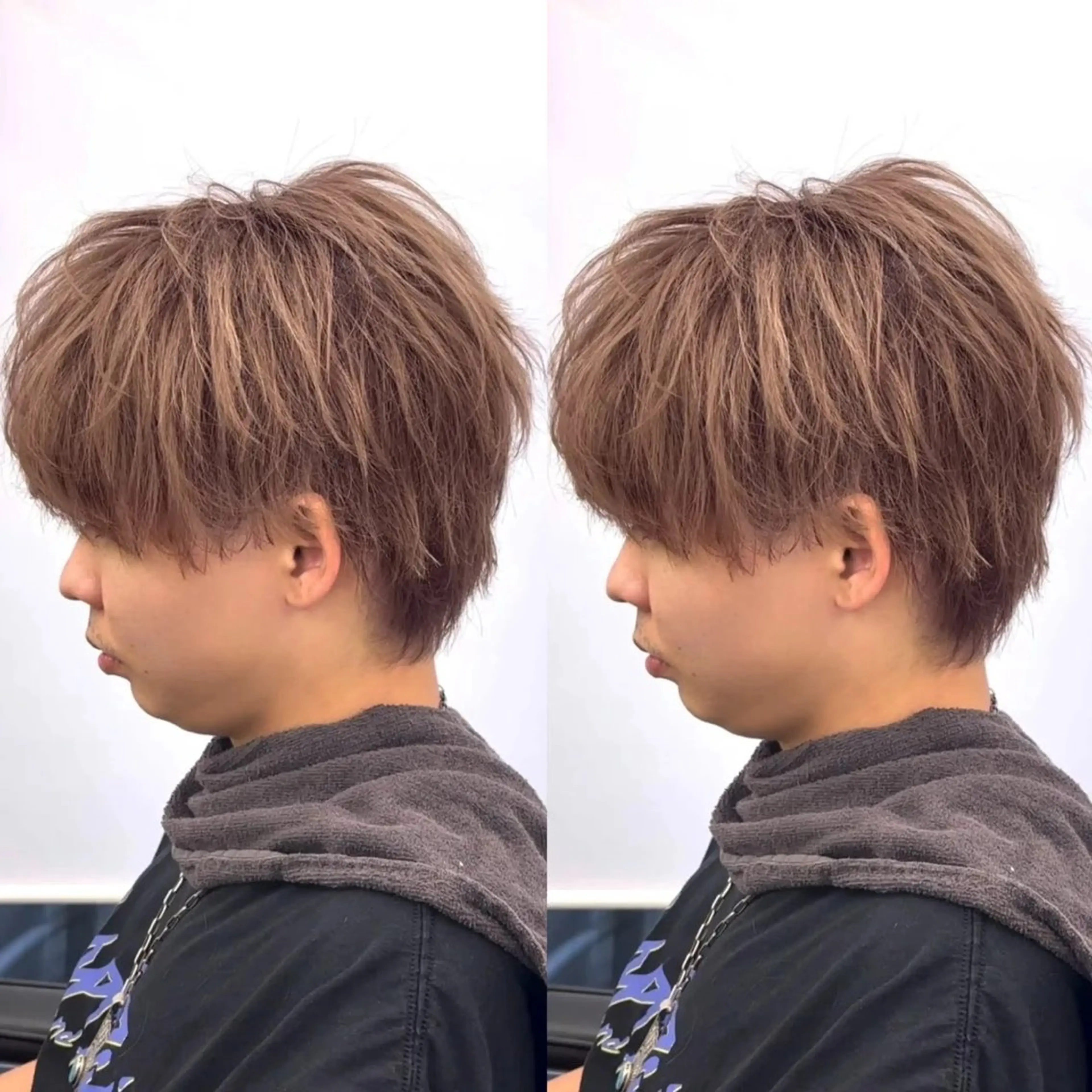 ショート カラー メンズ メンズブリーチ マッシュ ブリーチ ブラウンカラー カット ヘアカラー トリートメント 渋谷✨メンズ特価✨ 泉　龍之介のヘアスタイル