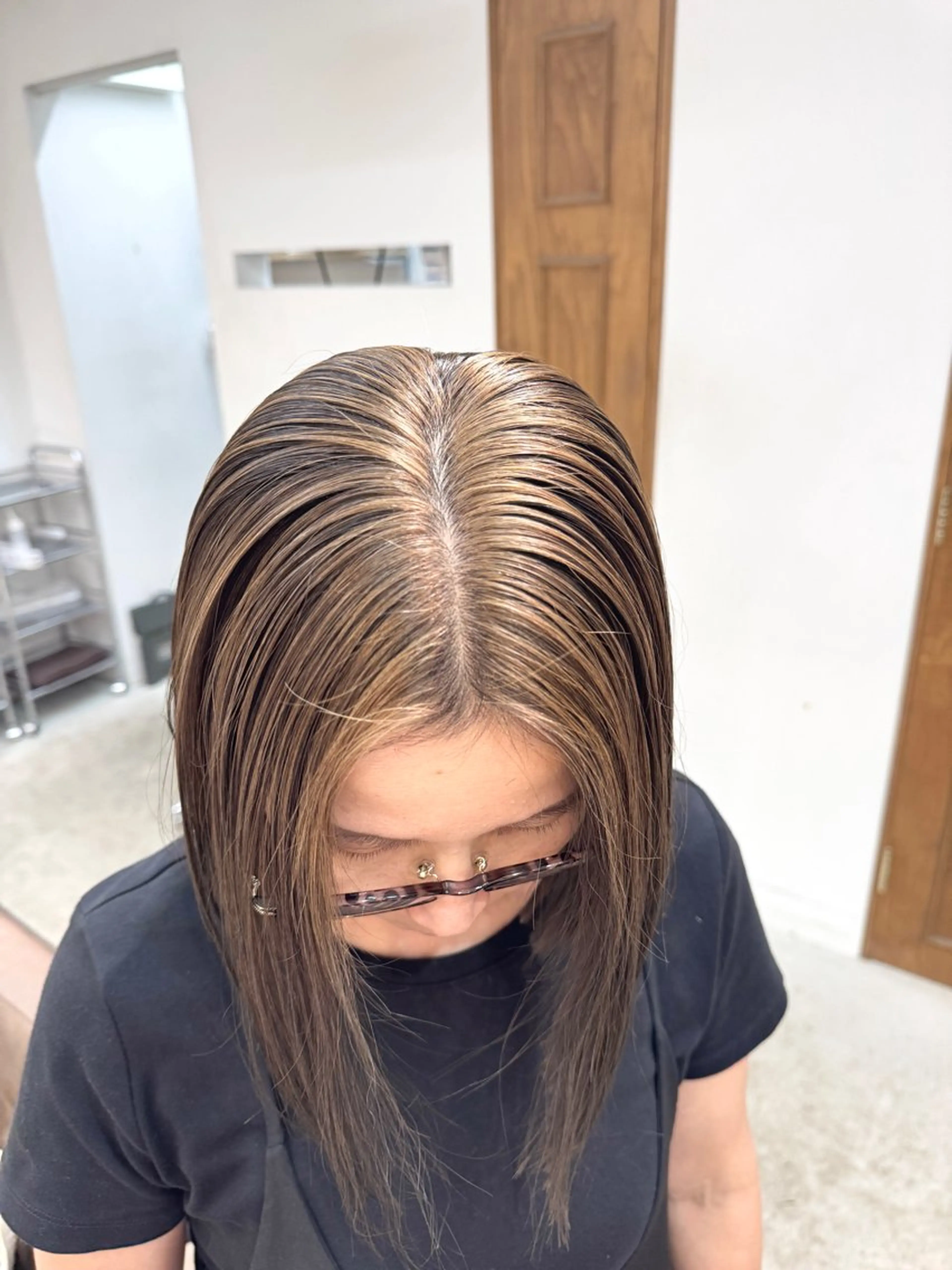 🌱ポイントデザインカラーしたい方向け🌱ダブルカラー＋クイックトリートメント（ブリーチ1回込み）　⚠︎詳細確認必須の写真