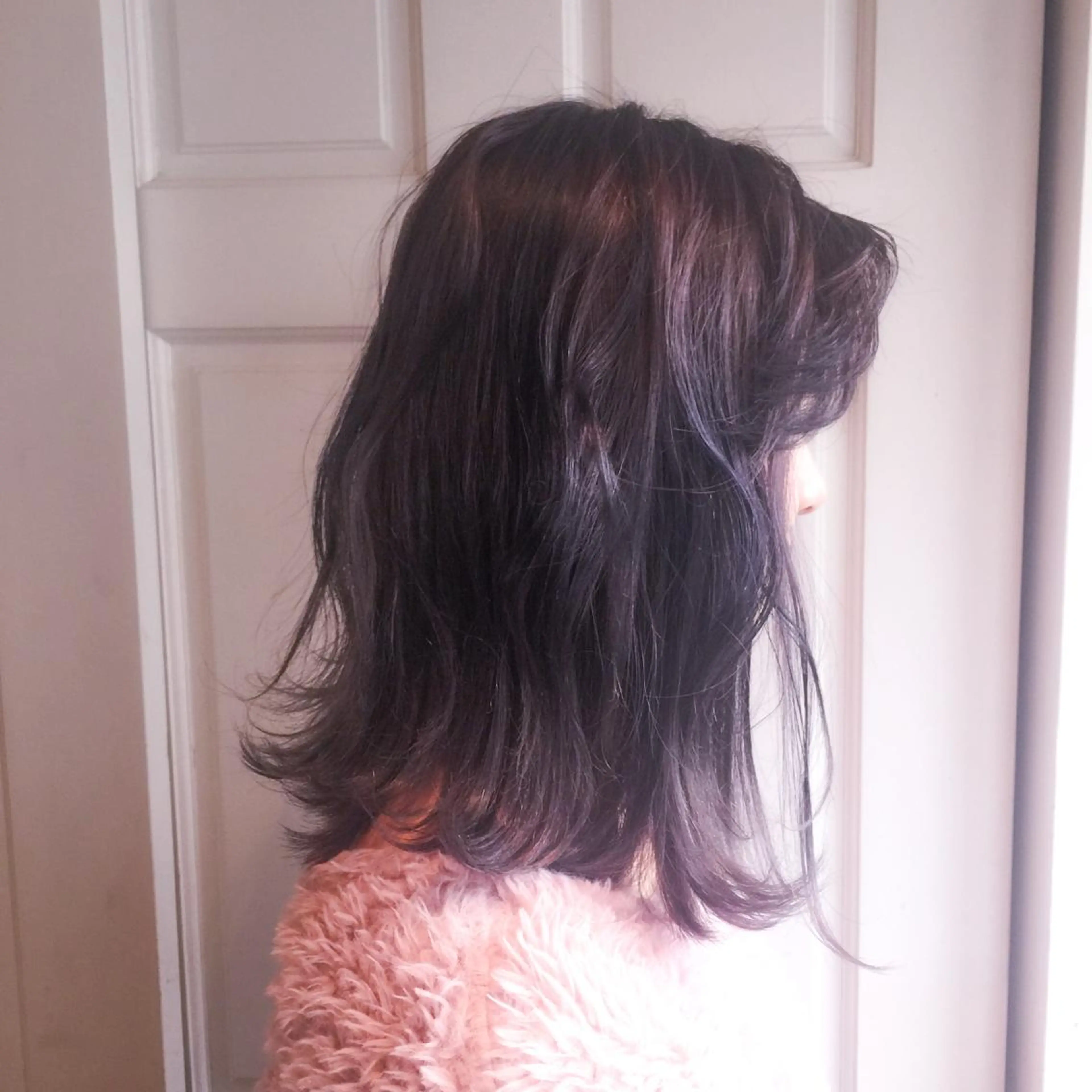 ミディアム カラー アッシュ ブリーチ ラベンダーカラー ラベンダーアッシュ ホワイト&レイヤーカ ットエクステ長畠俊輔のヘアスタイル