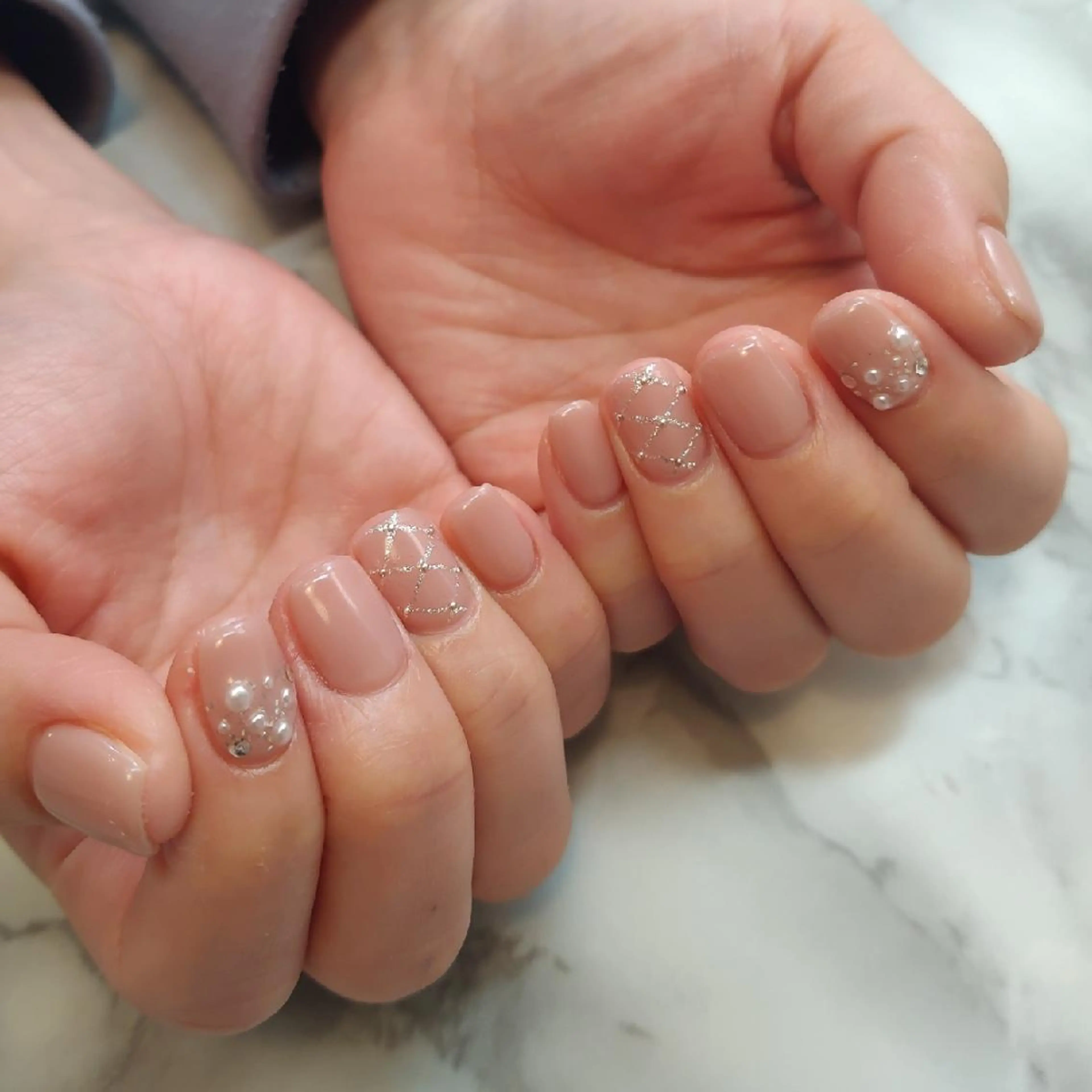 ネイル 冬ネイル ジェヌインネイル 河内のネイルデザイン